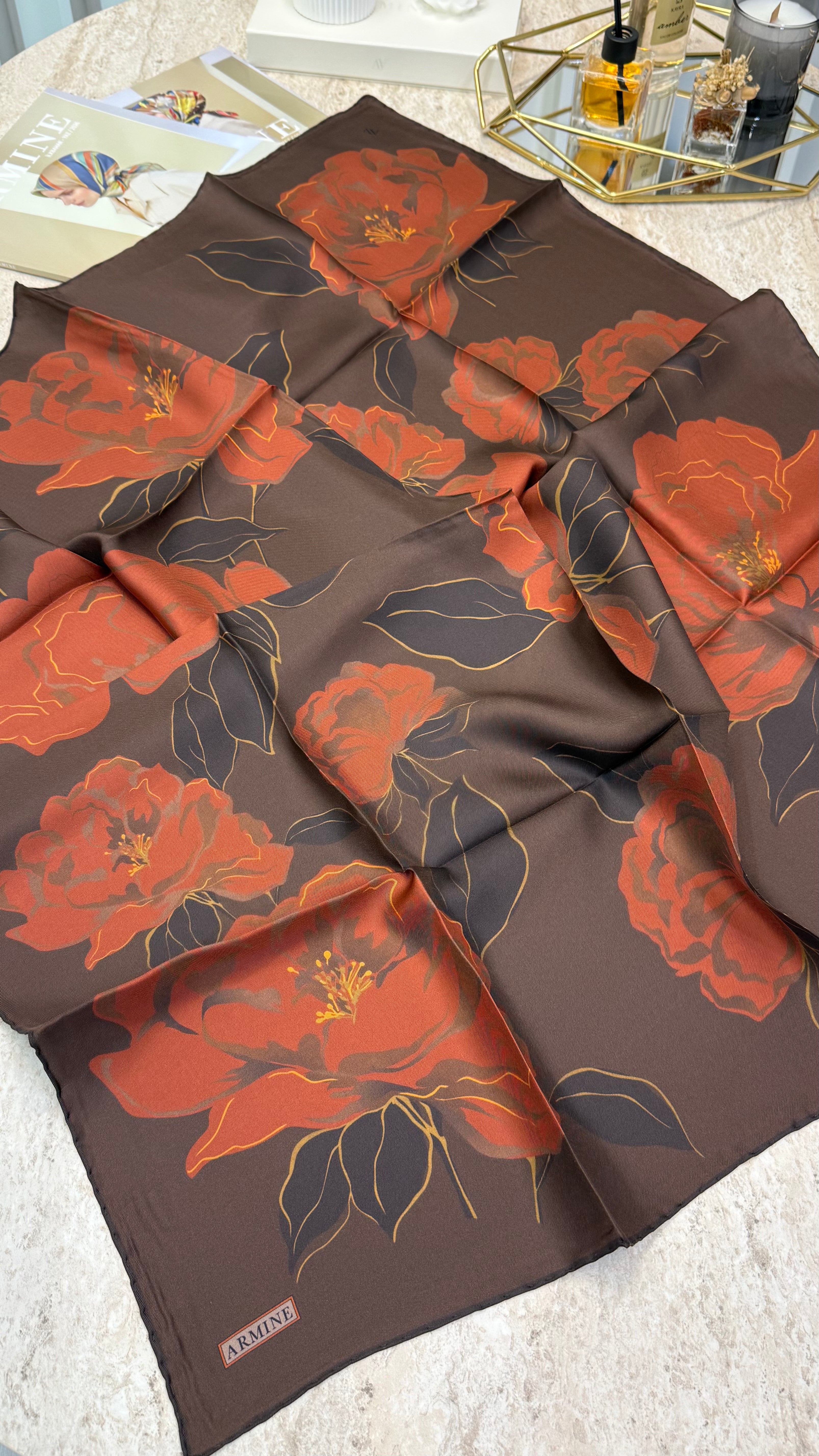 Armine Saf İpek Twill Eşarp 9509D