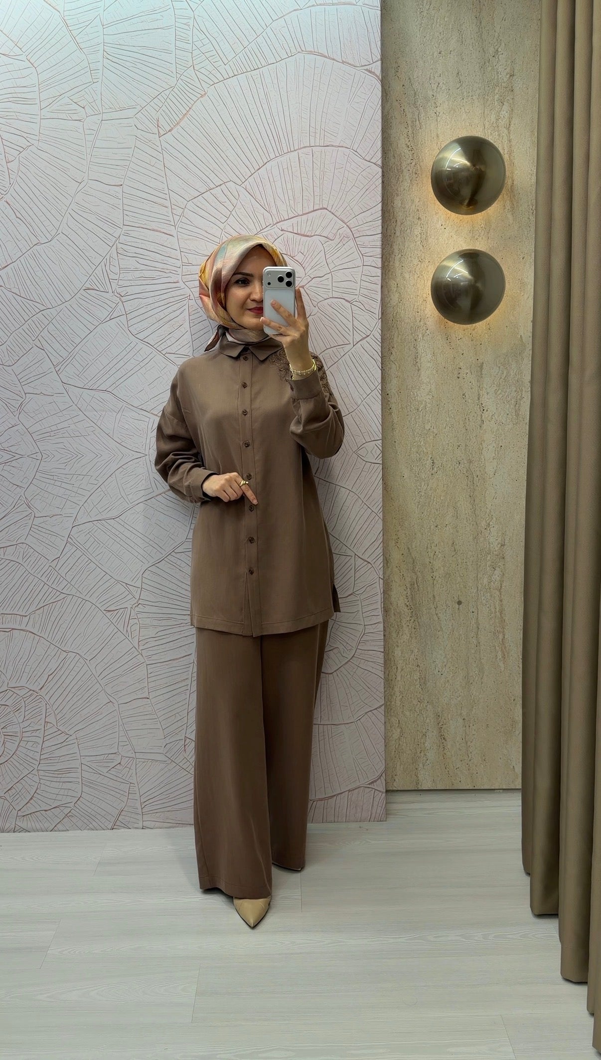NİHAN Brode Nakış Detaylı Pantolon Lyocell Takım / 4113