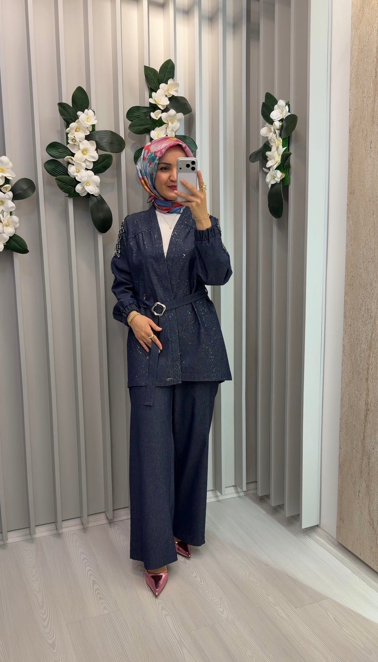 OTTO DESİGEN Omuzdan Taşlı Üçlü Takım / 7444