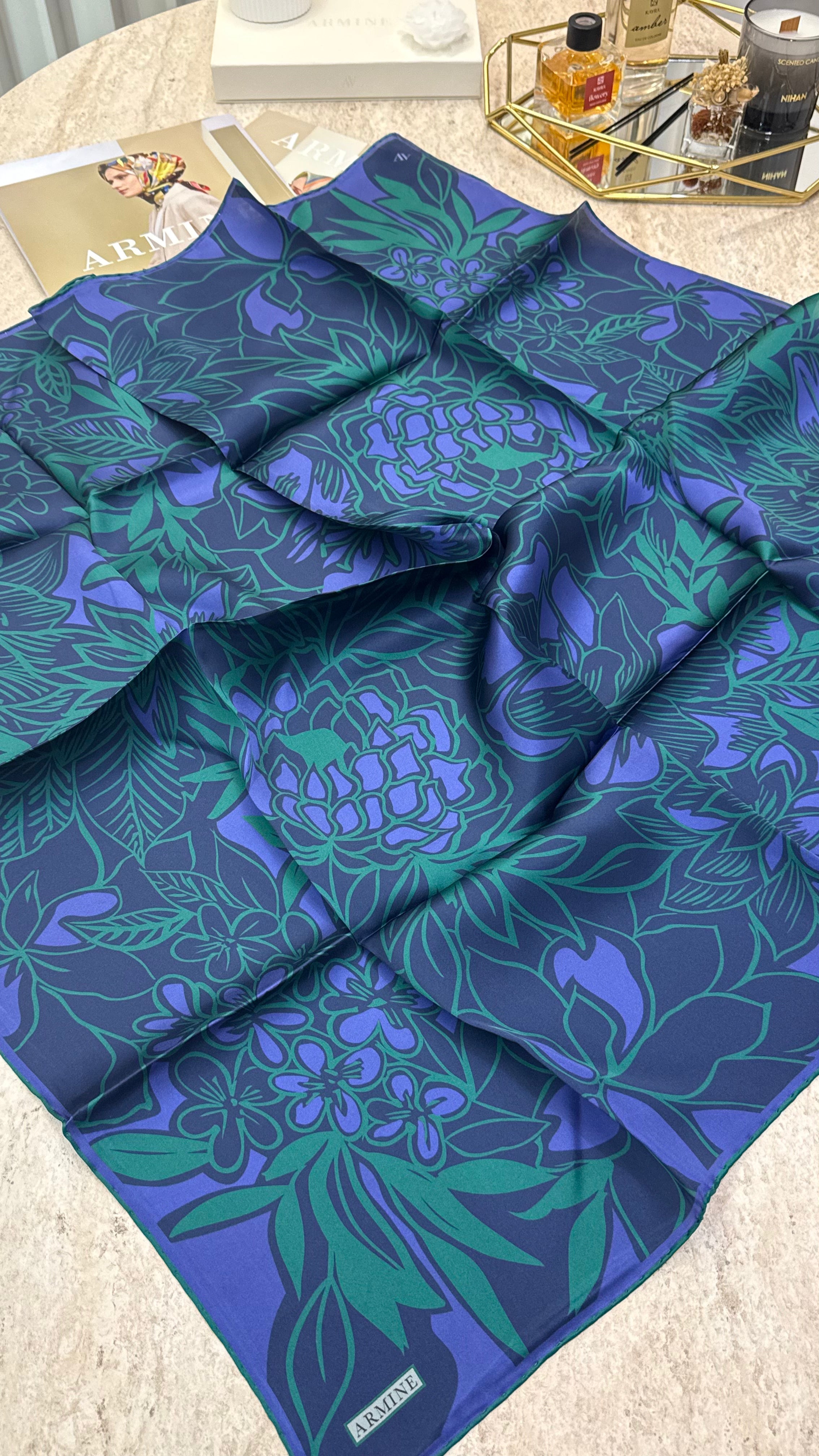 Armine Saf İpek Twill Eşarp 9539D