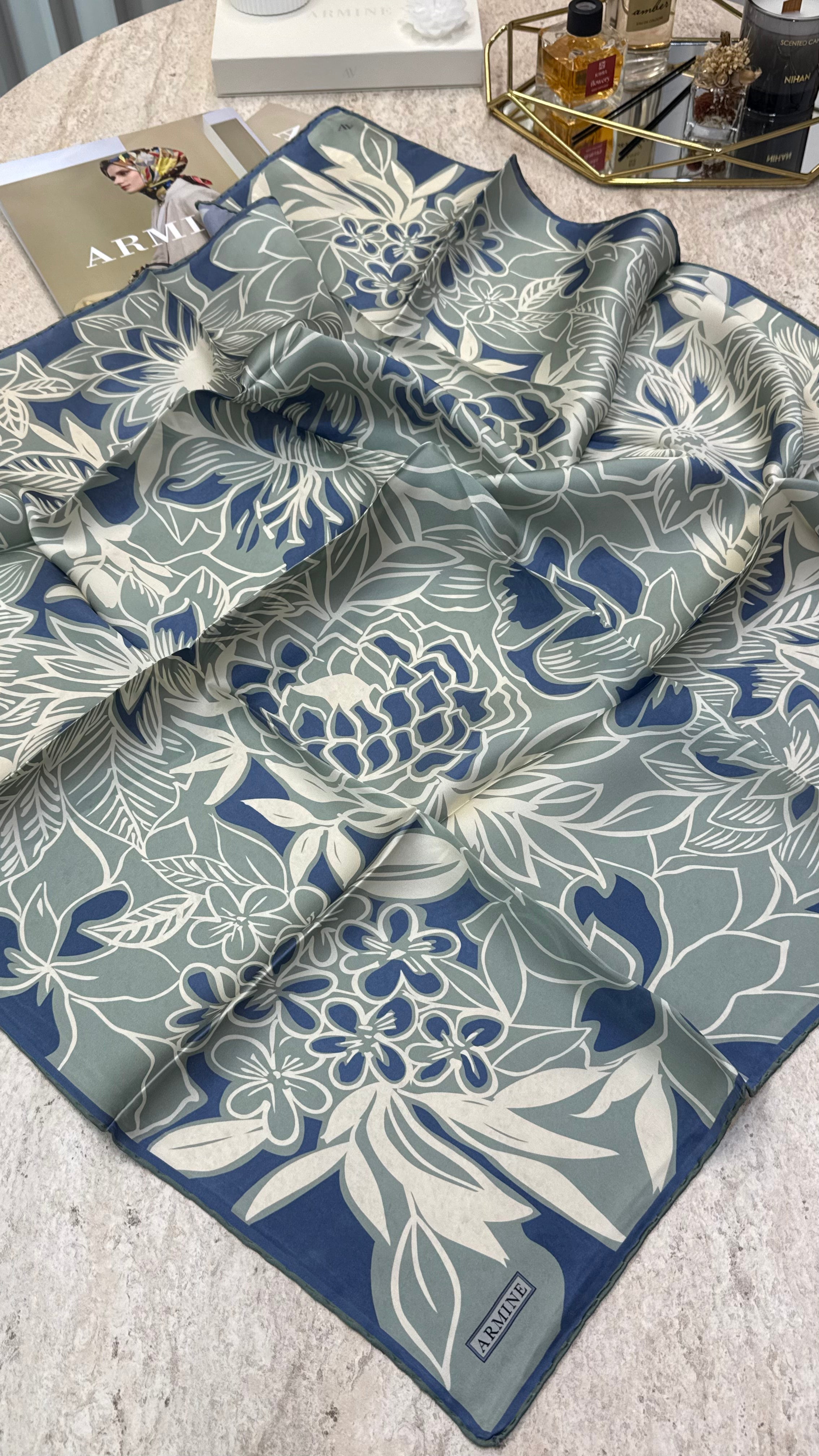 Armine Saf İpek Twill Eşarp 9539D
