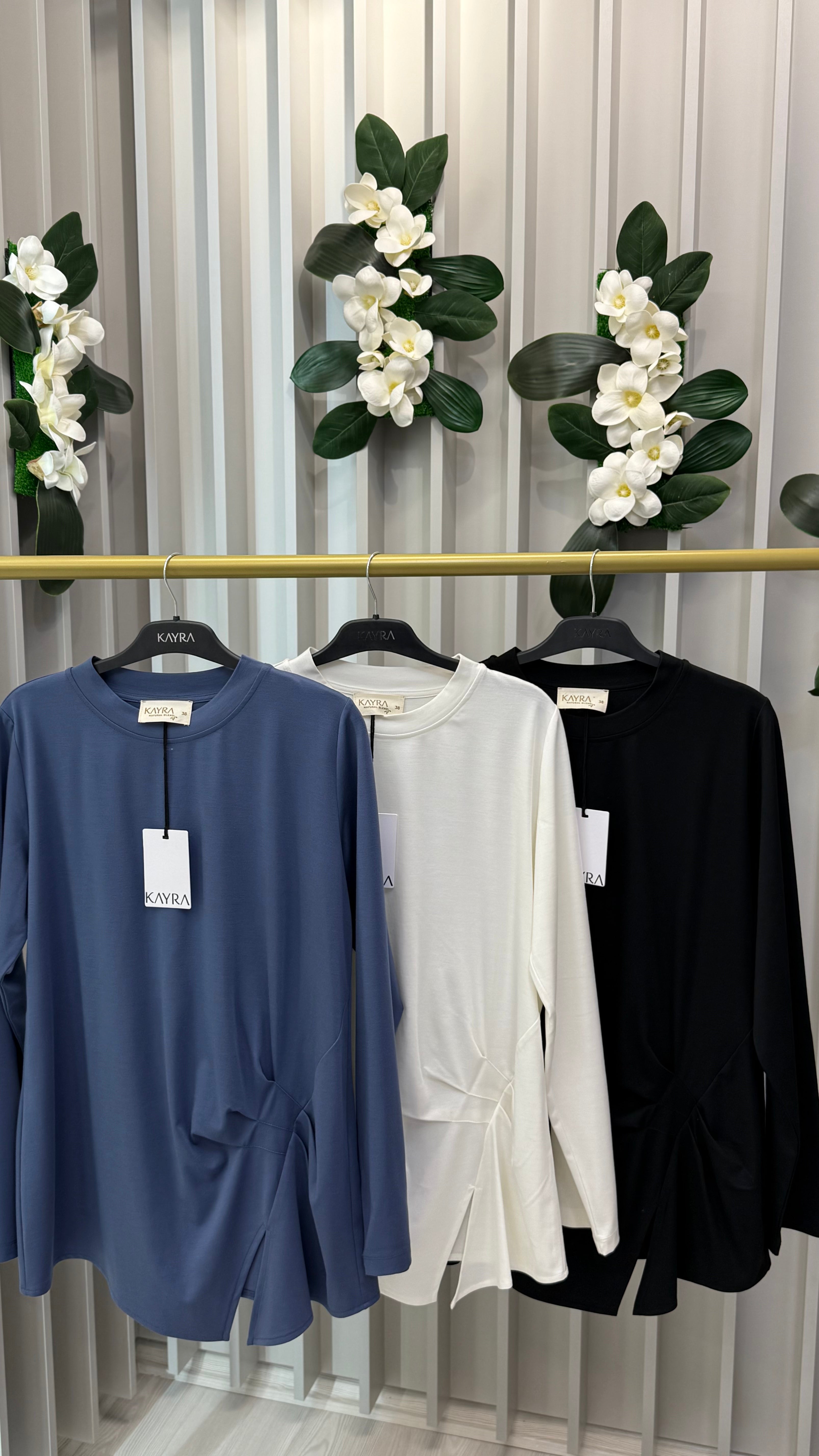 KAYRA Drape Detaylı Rayon Bluz / B26-10007