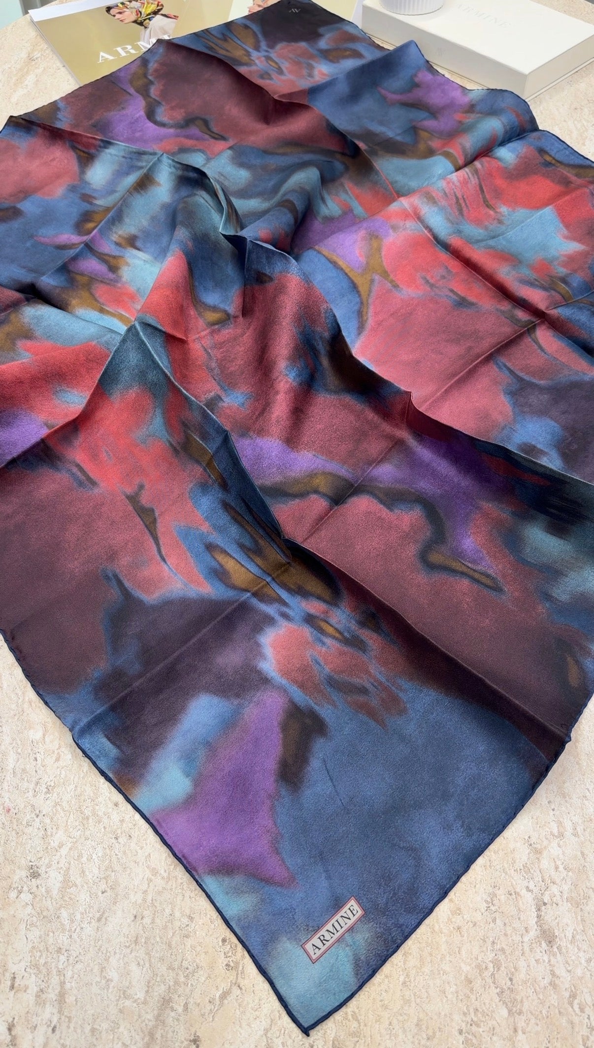 ARMİNE Saf İpek Twill Eşarp 9606D