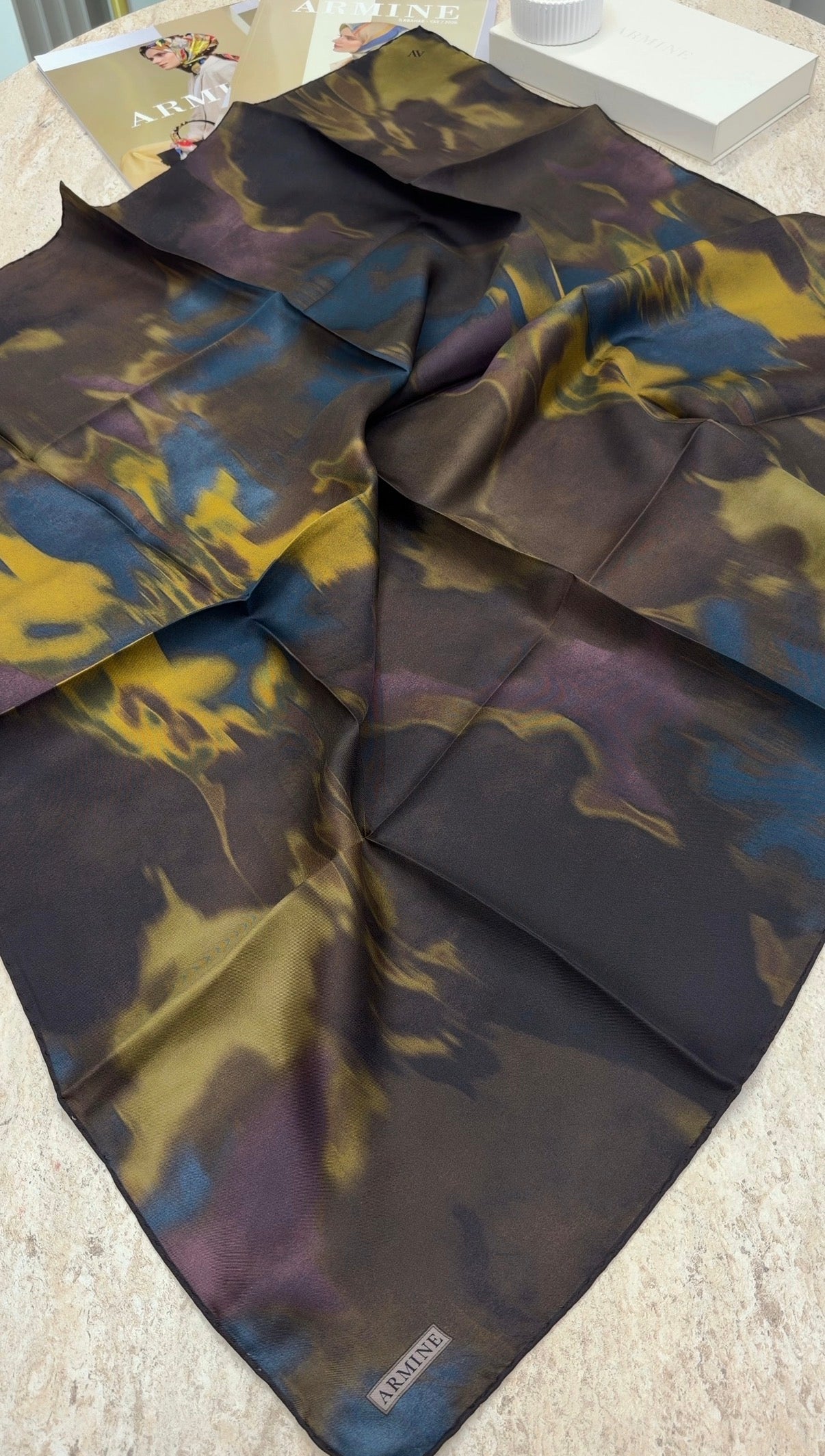 ARMİNE Saf İpek Twill Eşarp 9606D