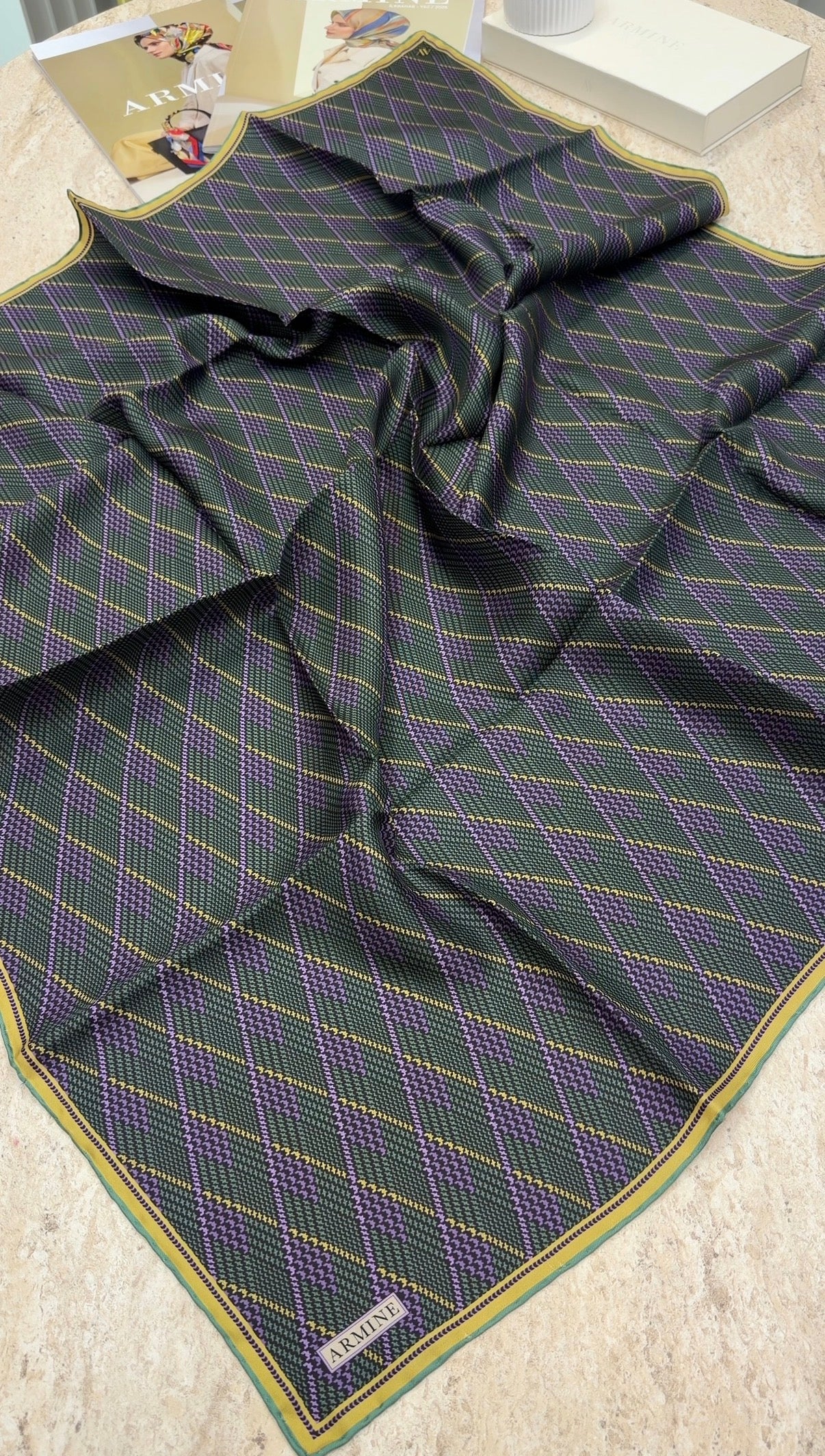 ARMİNE Saf İpek Twill Eşarp 9626D