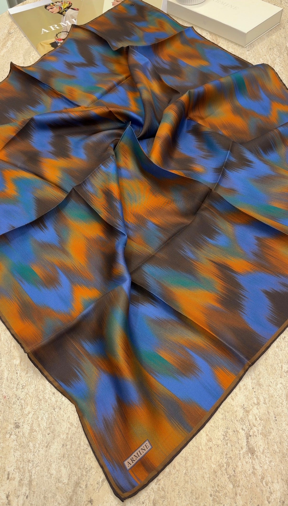 ARMİNE Saf İpek Twill Eşarp 9605D