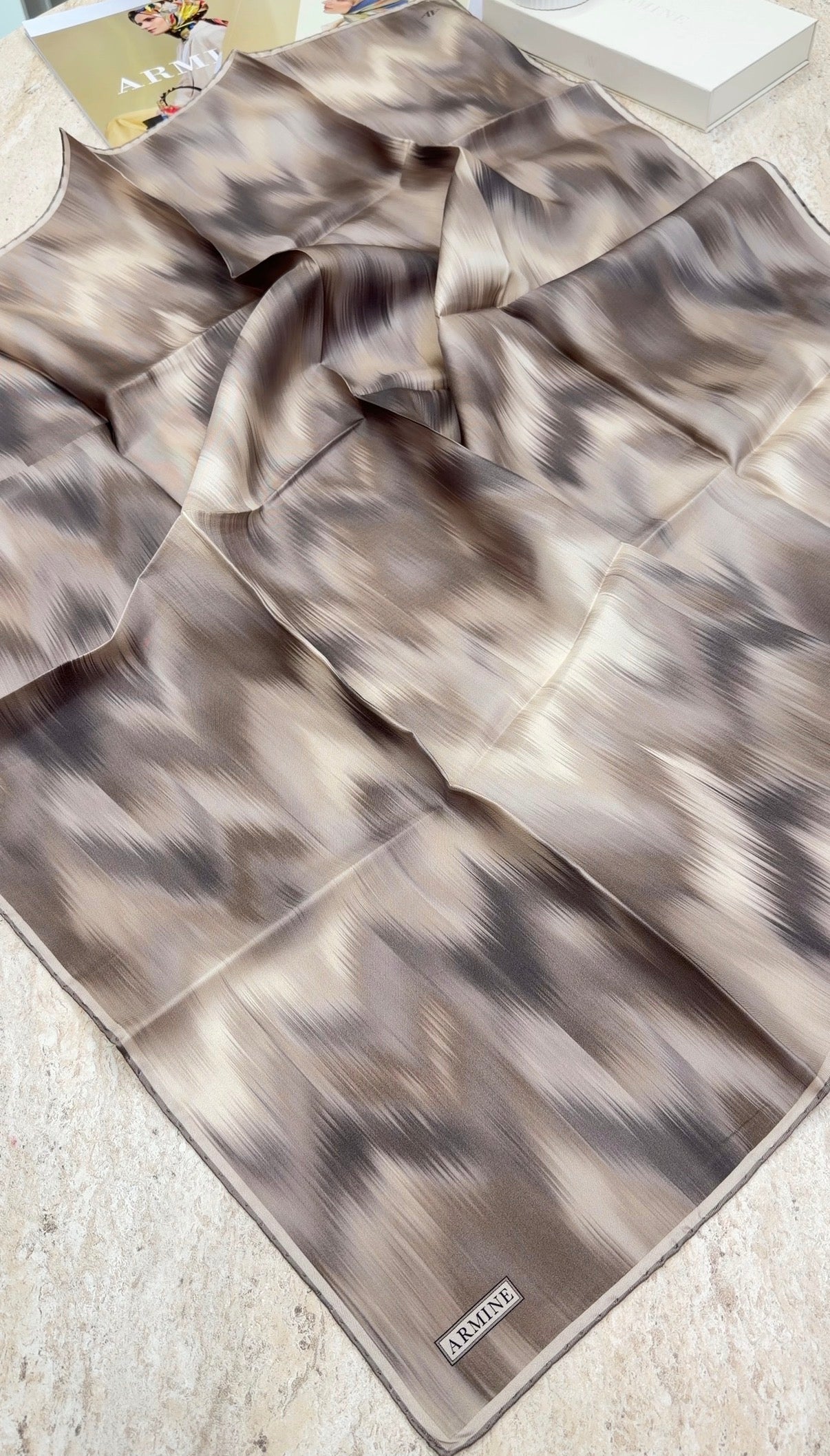 ARMİNE Saf İpek Twill Eşarp 9605D