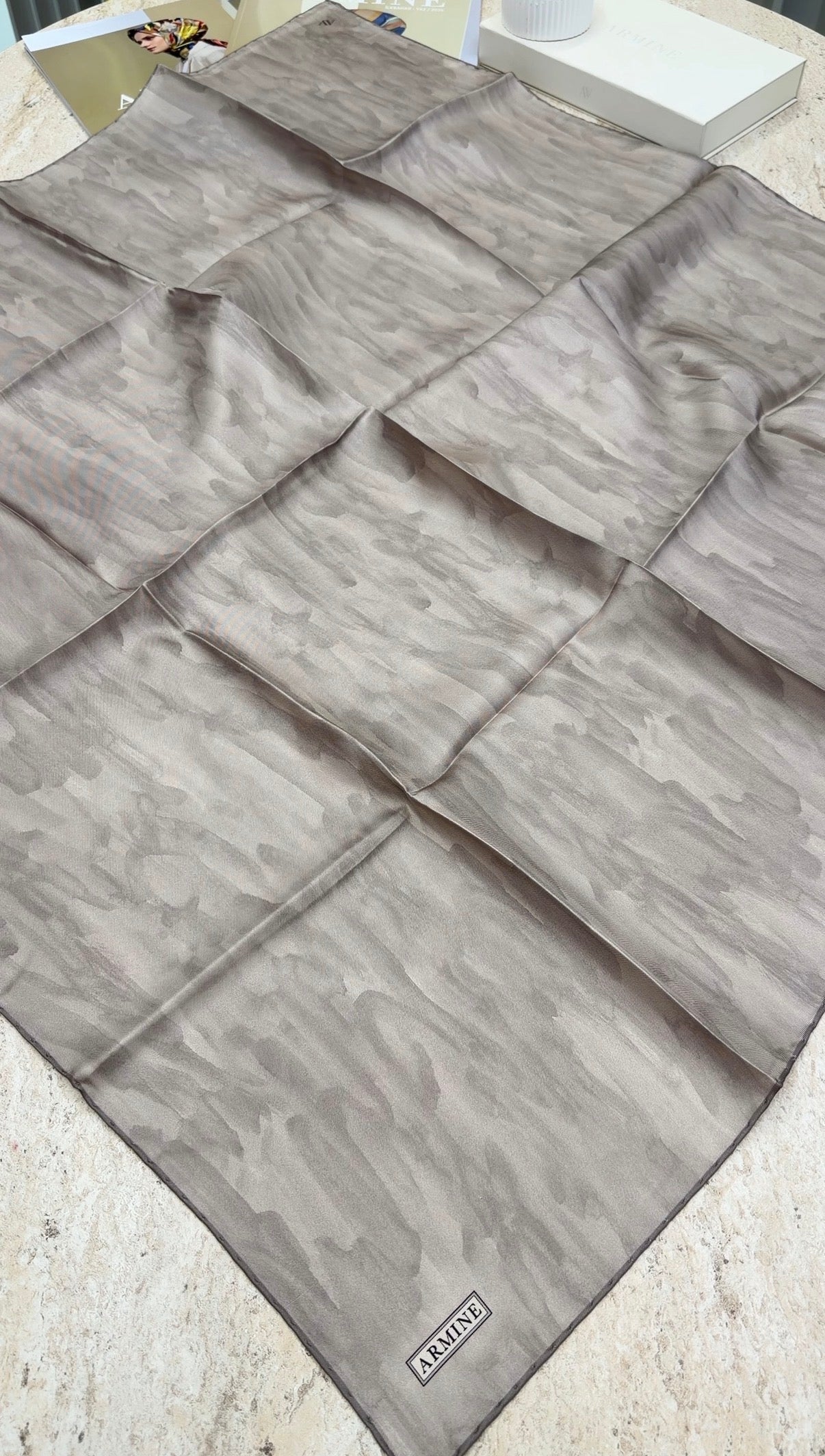 ARMİNE Saf İpek Twill Eşarp 9630D