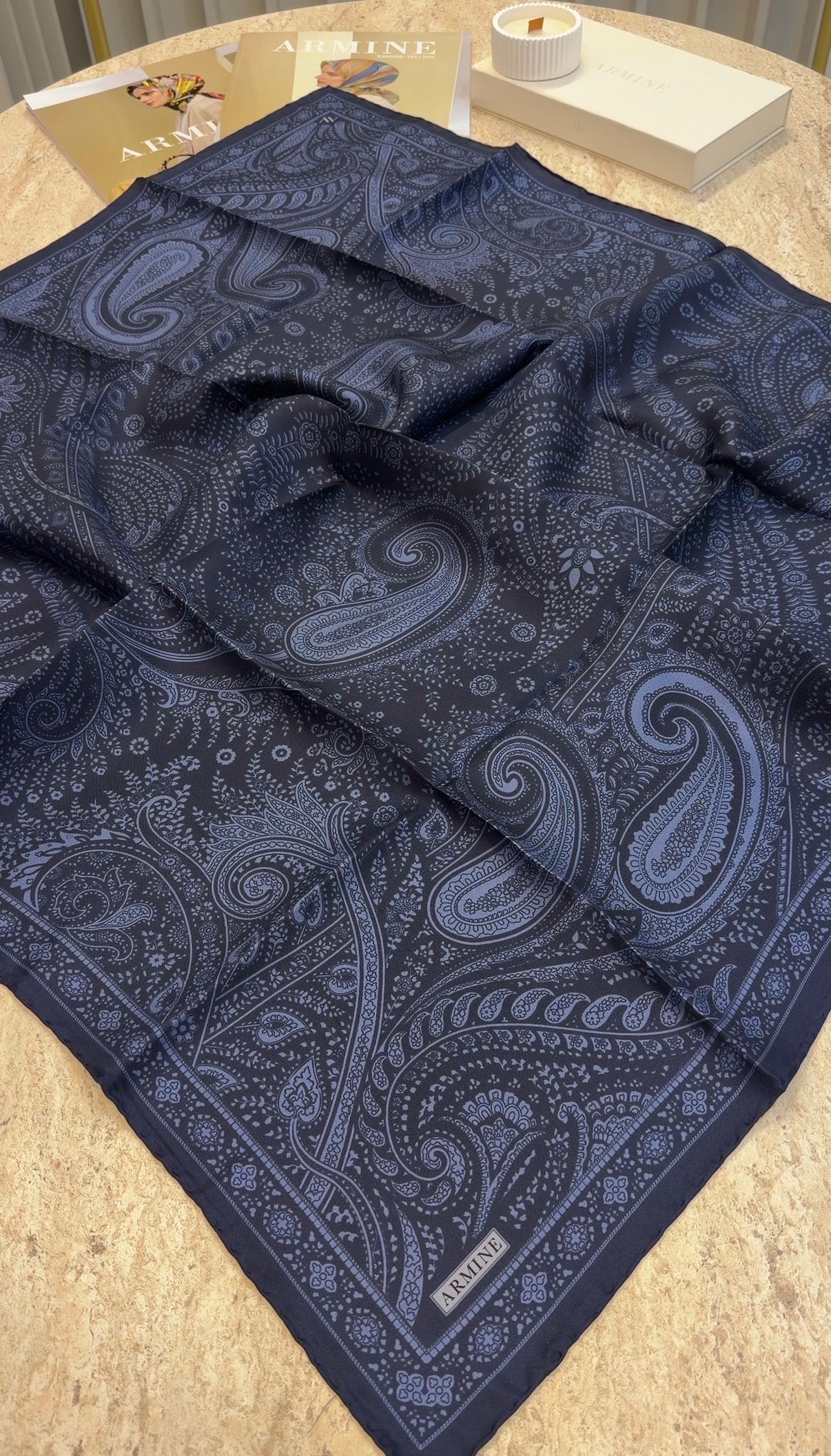 ARMİNE Saf İpek Twill Eşarp 9640D