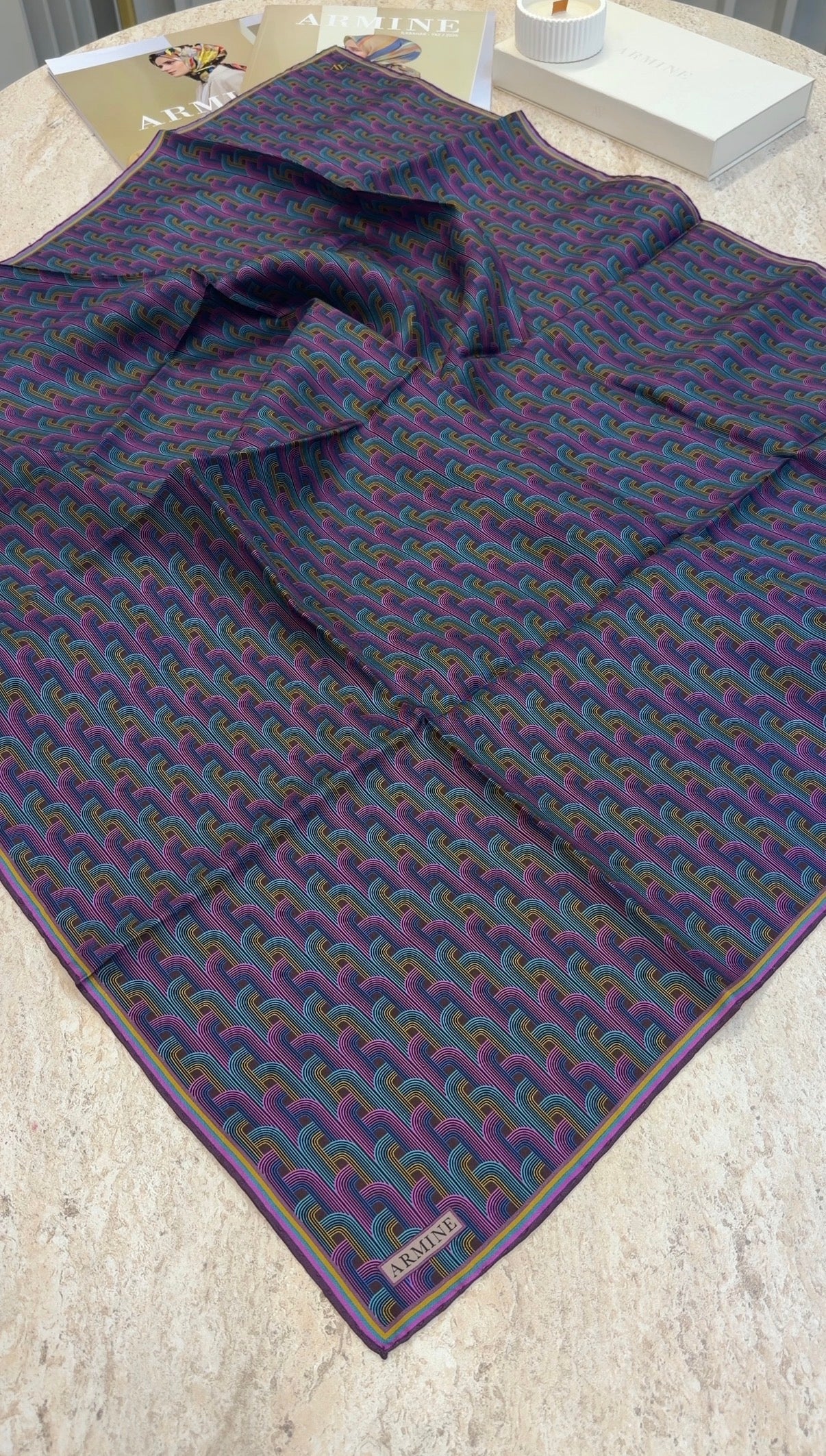 ARMİNE Saf İpek Twill Eşarp 9604D