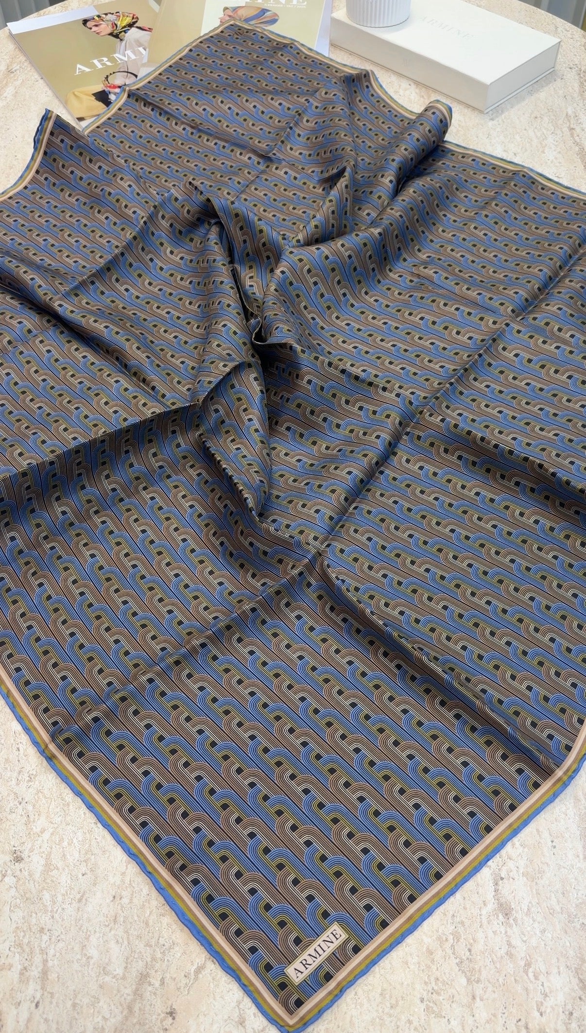 ARMİNE Saf İpek Twill Eşarp 9604D