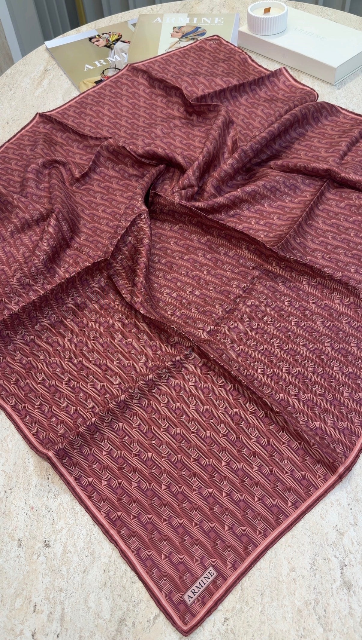 ARMİNE Saf İpek Twill Eşarp 9604D