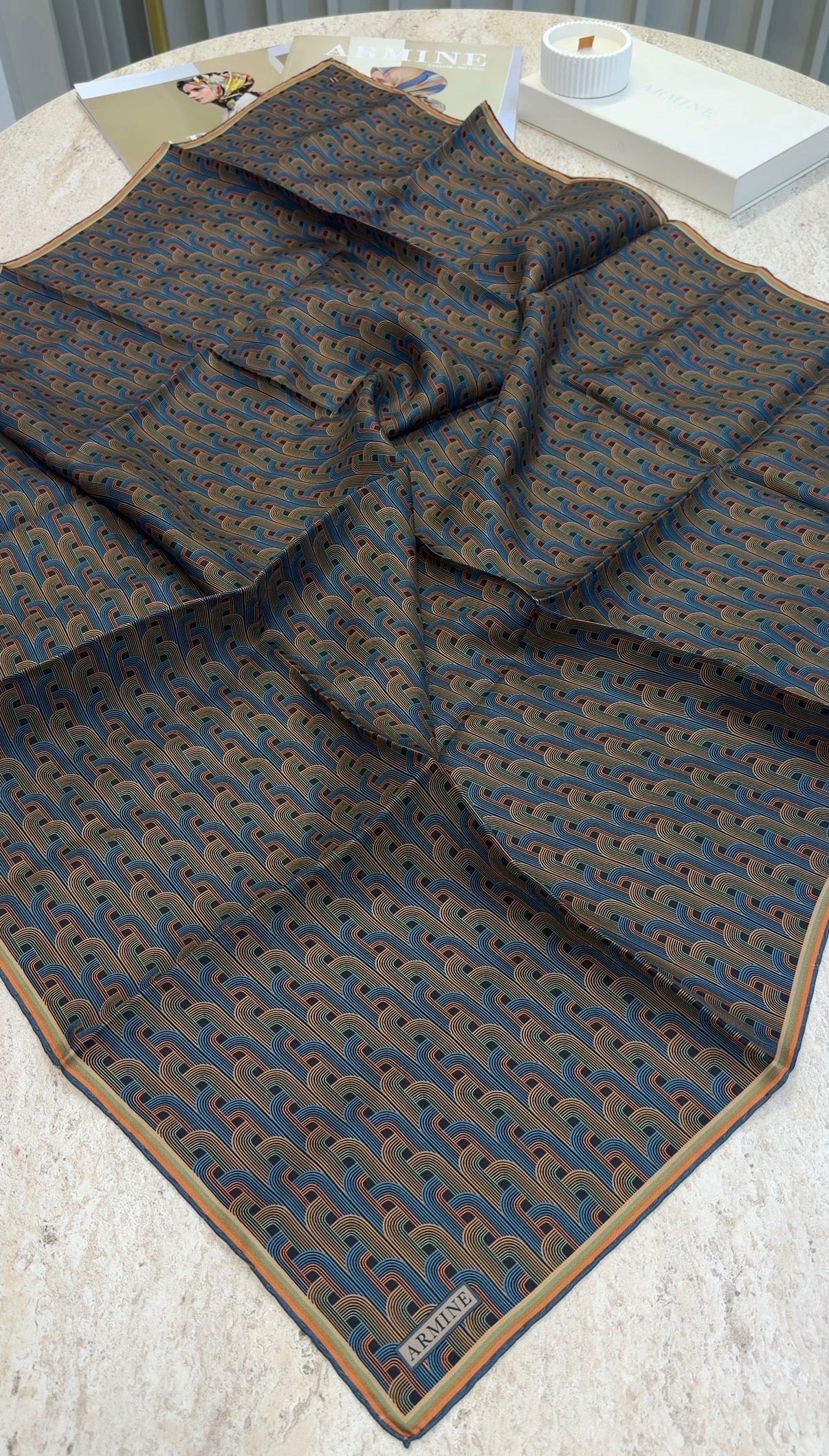 ARMİNE Saf İpek Twill Eşarp 9604D