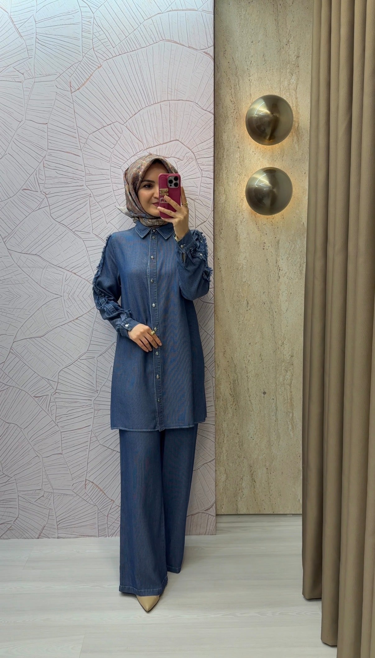 NİHAN Kol Detaylı Lyocell Takım / 3307