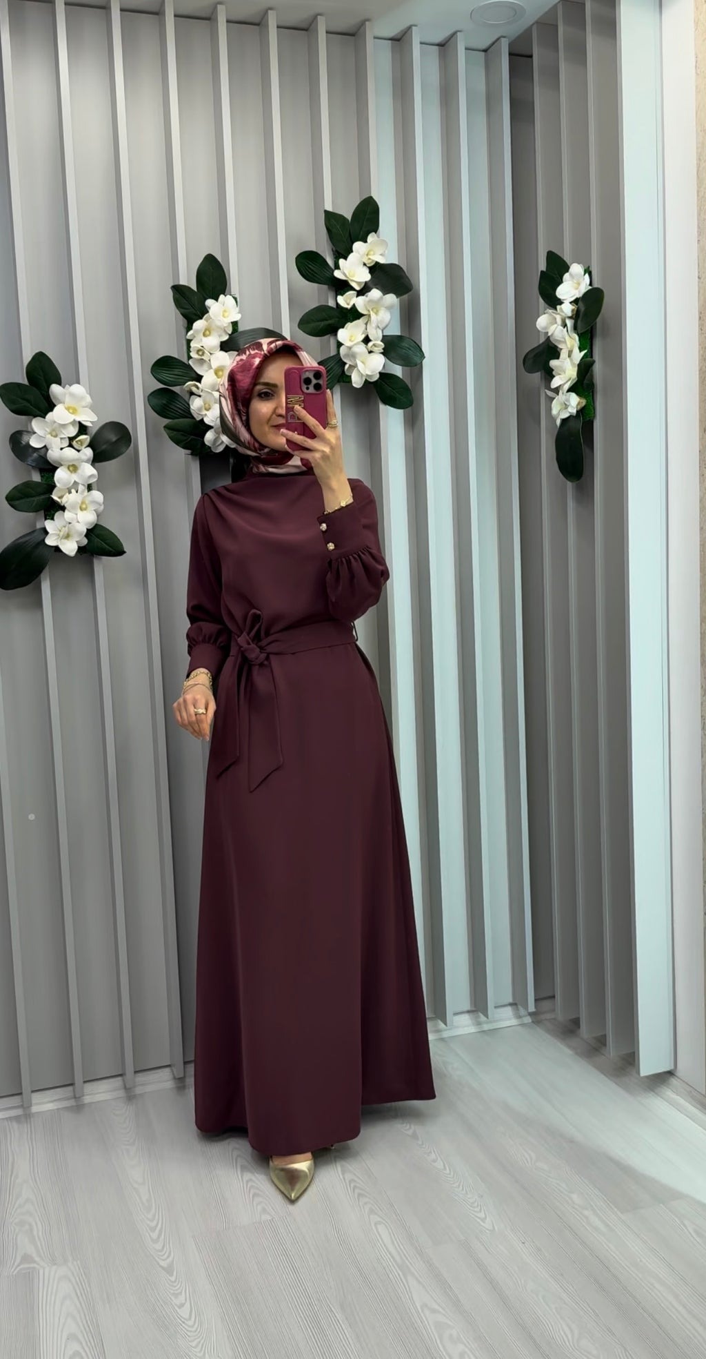 ARMİNE TREND Drape Detaylı Belden Kuşaklı Elbise / 26YT904