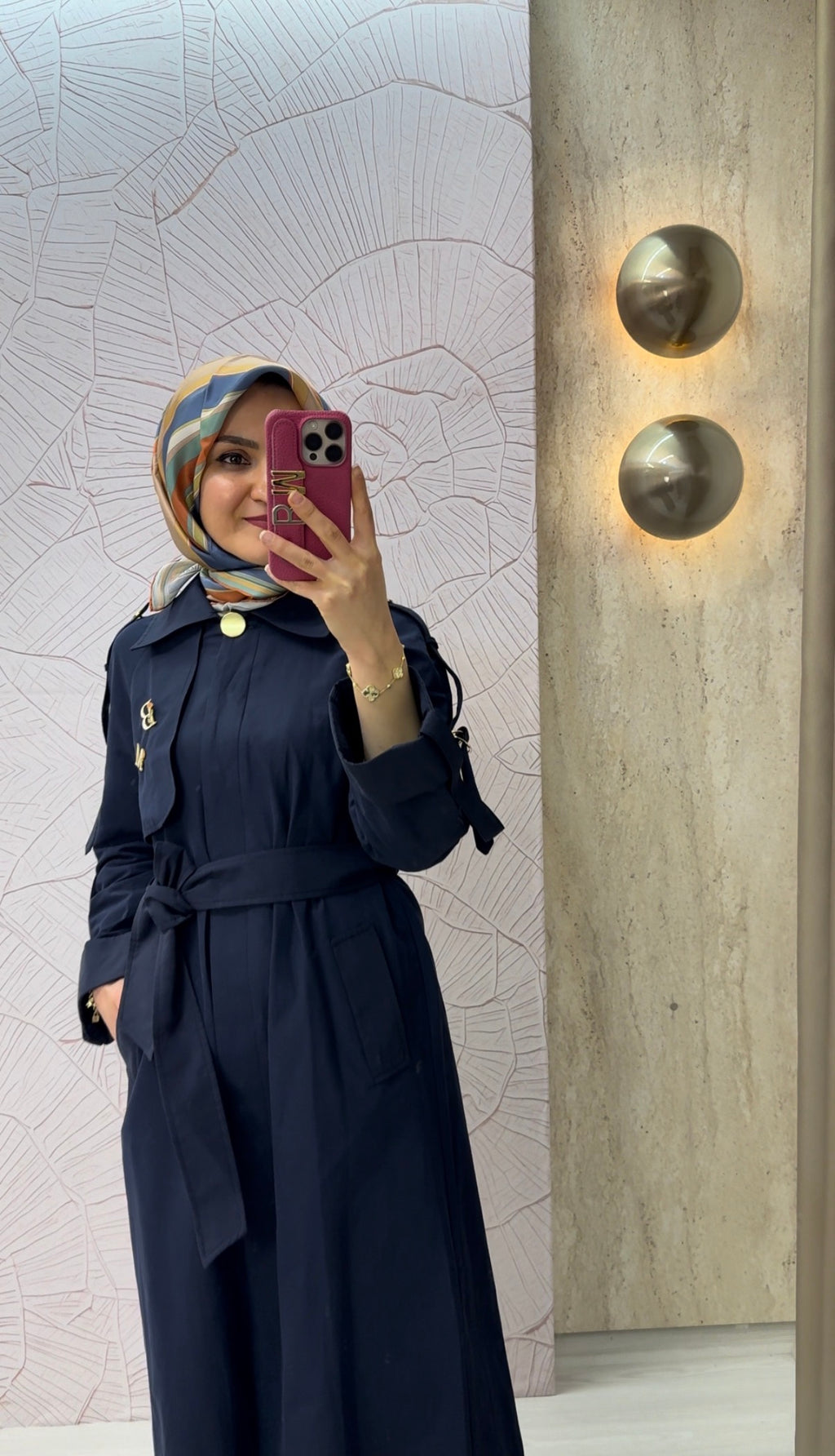 ARMİNE TREND Gizli Düğmeli Belden Kuşaklı Kolu Toka Detaylı Trençkot / 26YT701