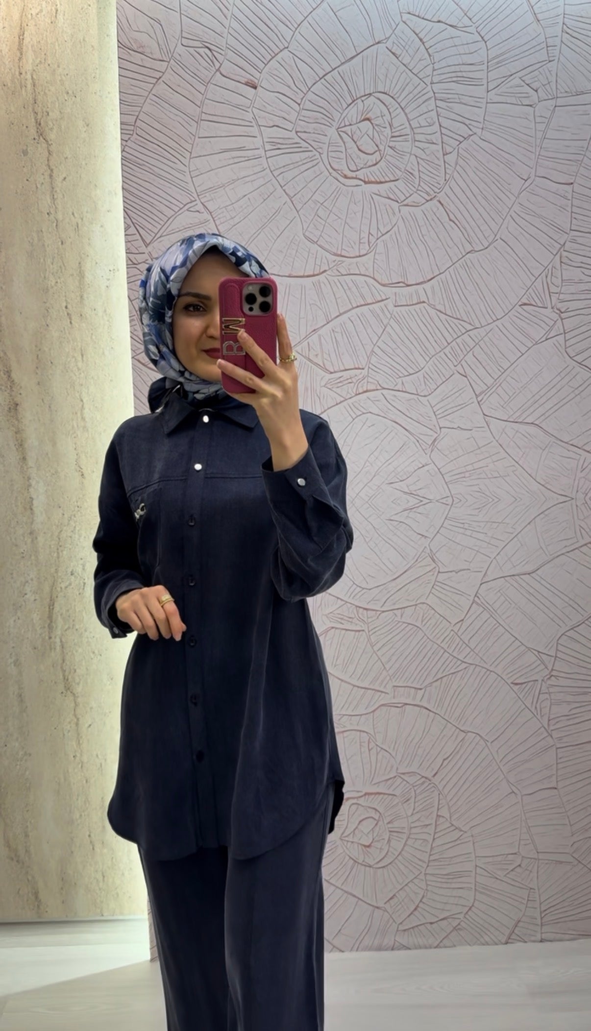 NİHAN Lyocell Pantolon Tunik Takım Kahve / TK5211