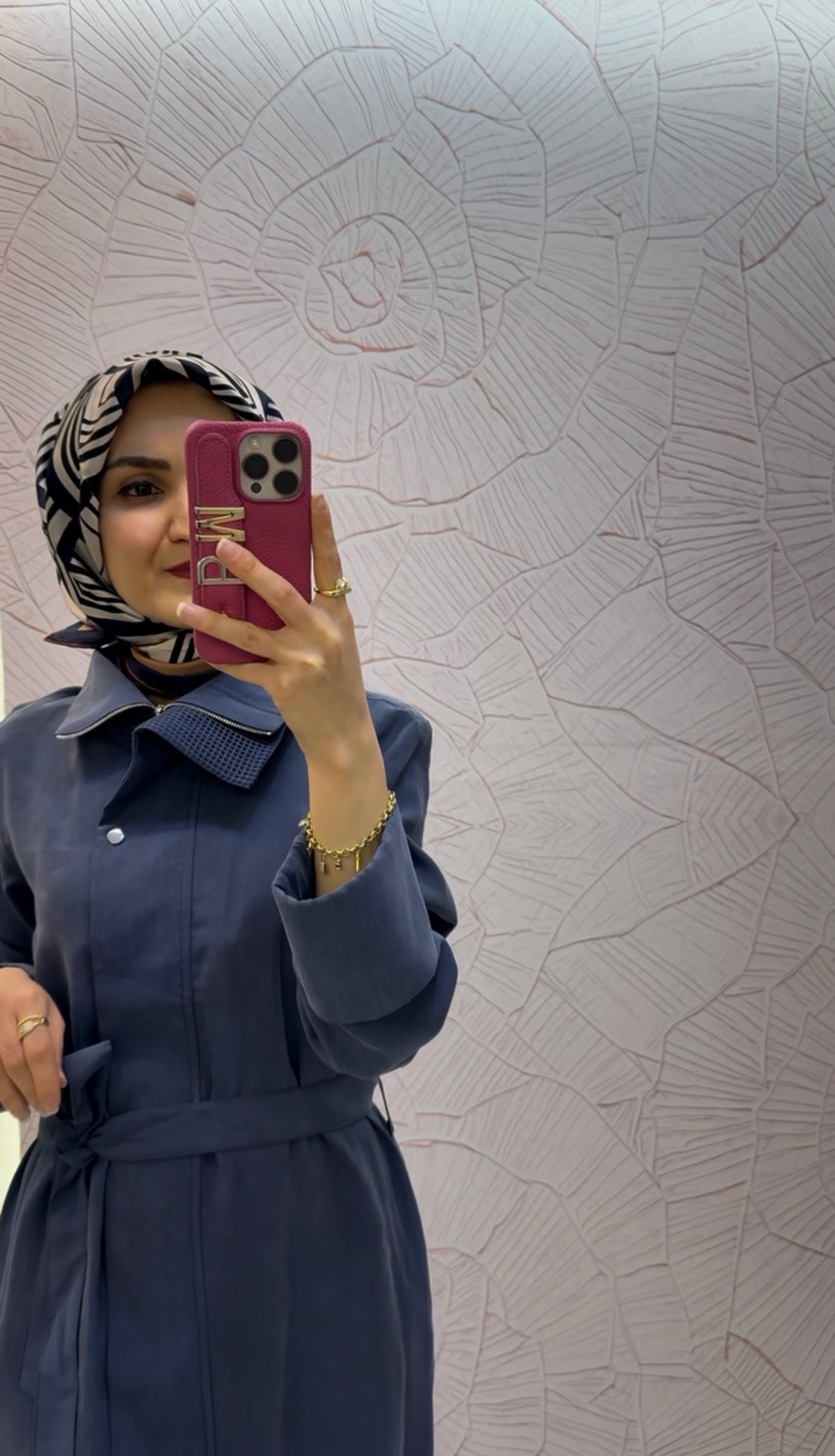ARMİNE TREND Yakası File Detaylı Belden Kuşaklı Yandan Fermuarlı Kap / 26YT702