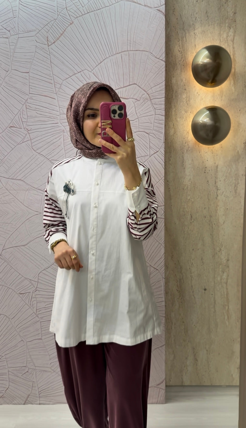 KAYRA Broşlu Pamuklu Tunik / B26-81040