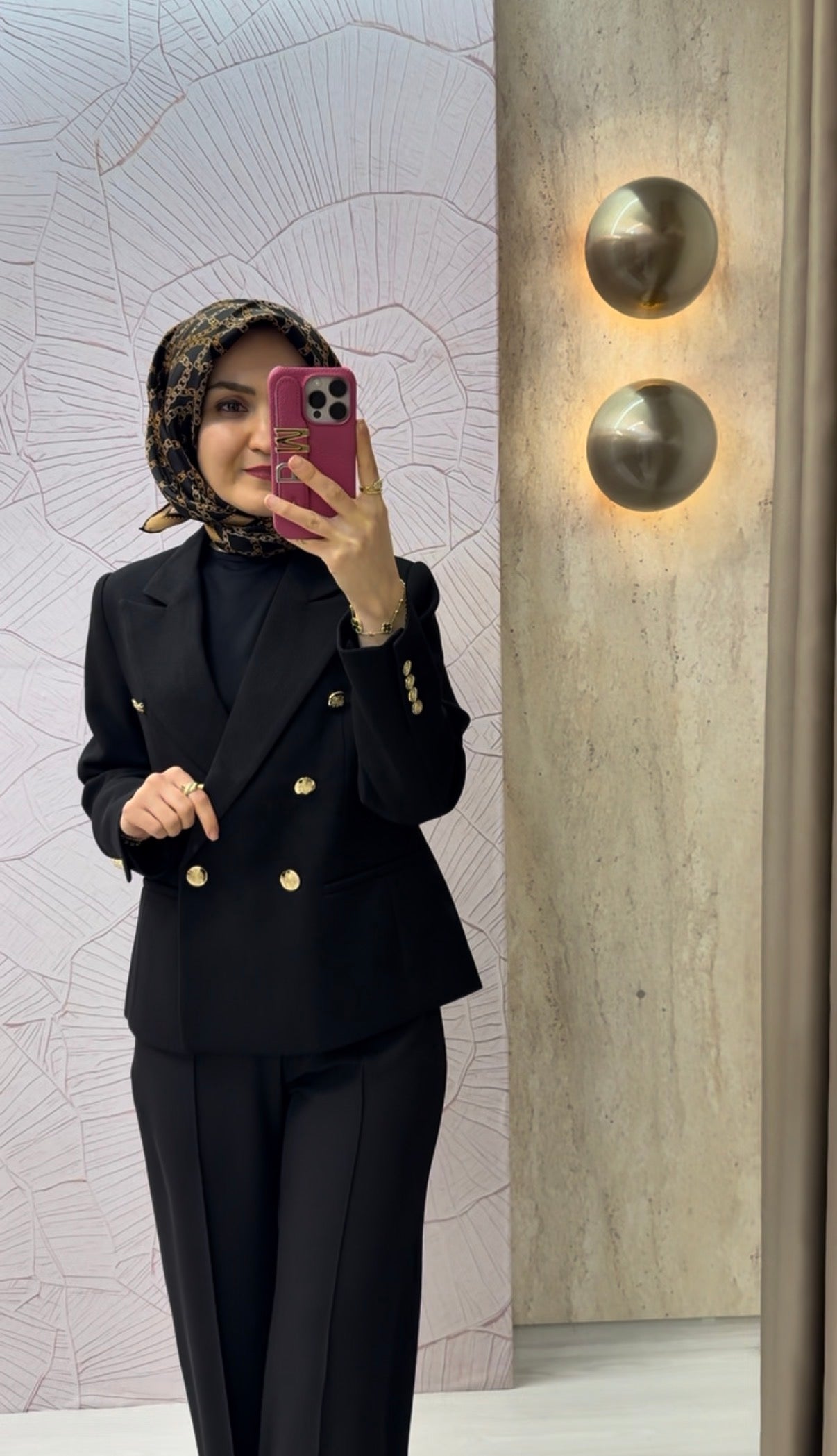 KAYRA Gold Düğmeli Blazer Ceket / A25-13019
