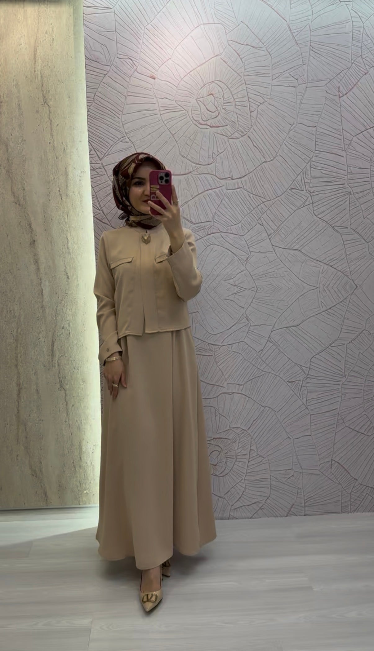 ARMİNE TREND  Büyük Düğme Detay İkili Elbise / 26YT616