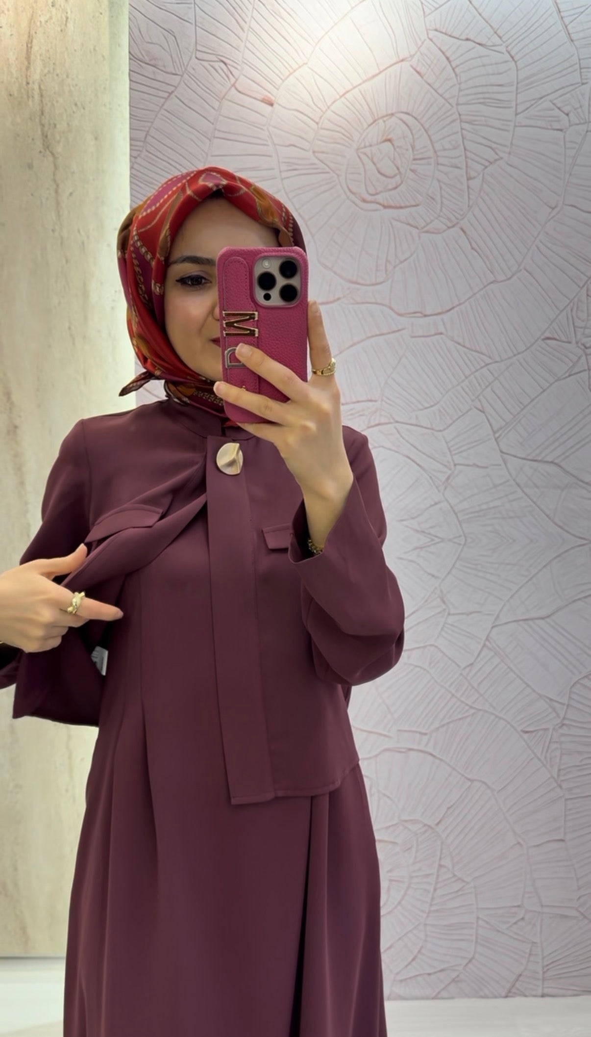 ARMİNE TREND  Büyük Düğme Detay İkili Elbise / 26YT616