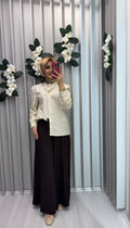 KAYRA %100 Pamuklu Dantel Garnili Bluz / B26-11005