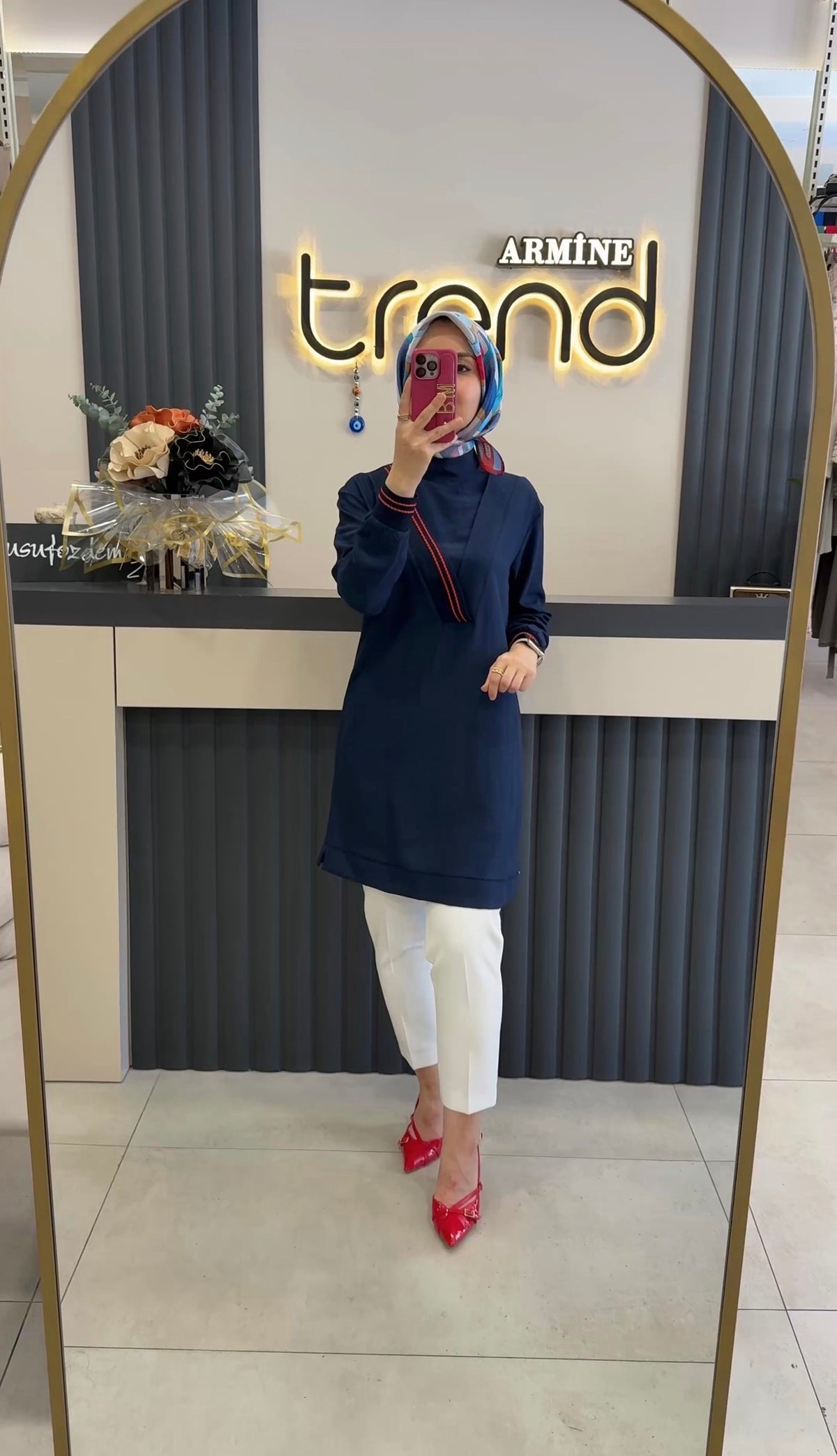ARMİNE TREND Çilek Kumaş Tunik / 25YT4113