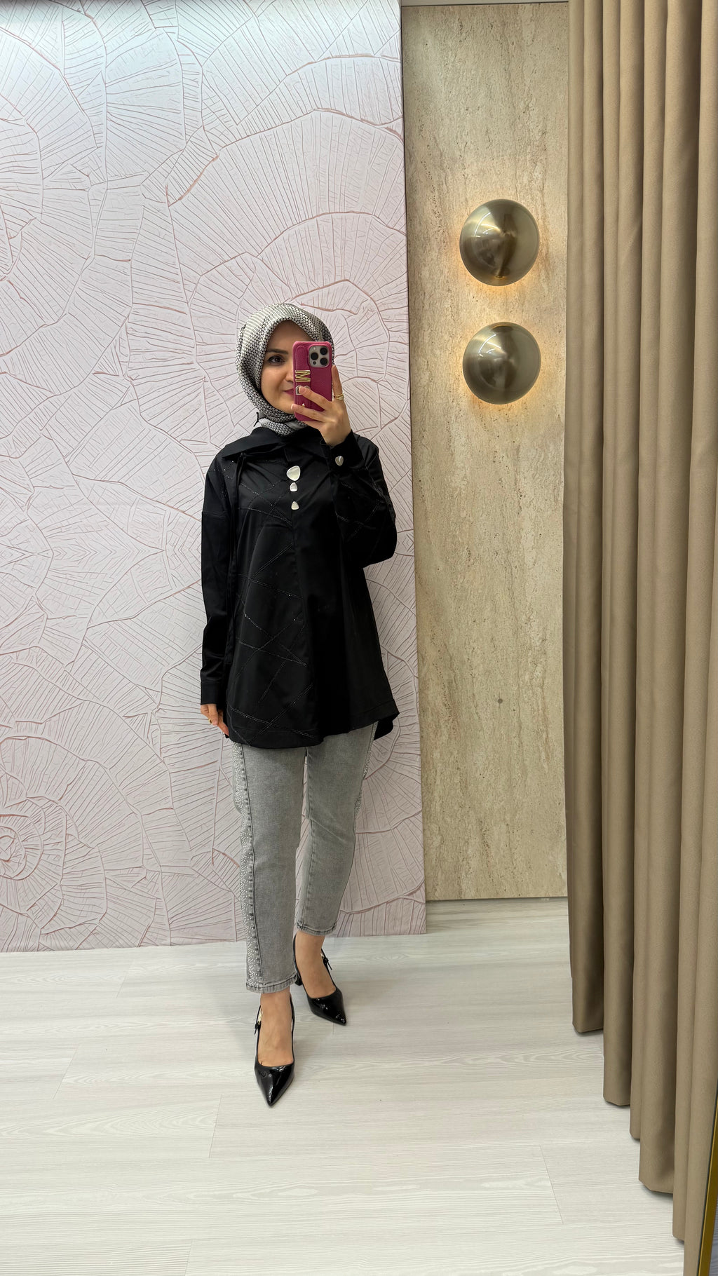 NİHAN Pul Dikişli Pamuk Tunik / 4232