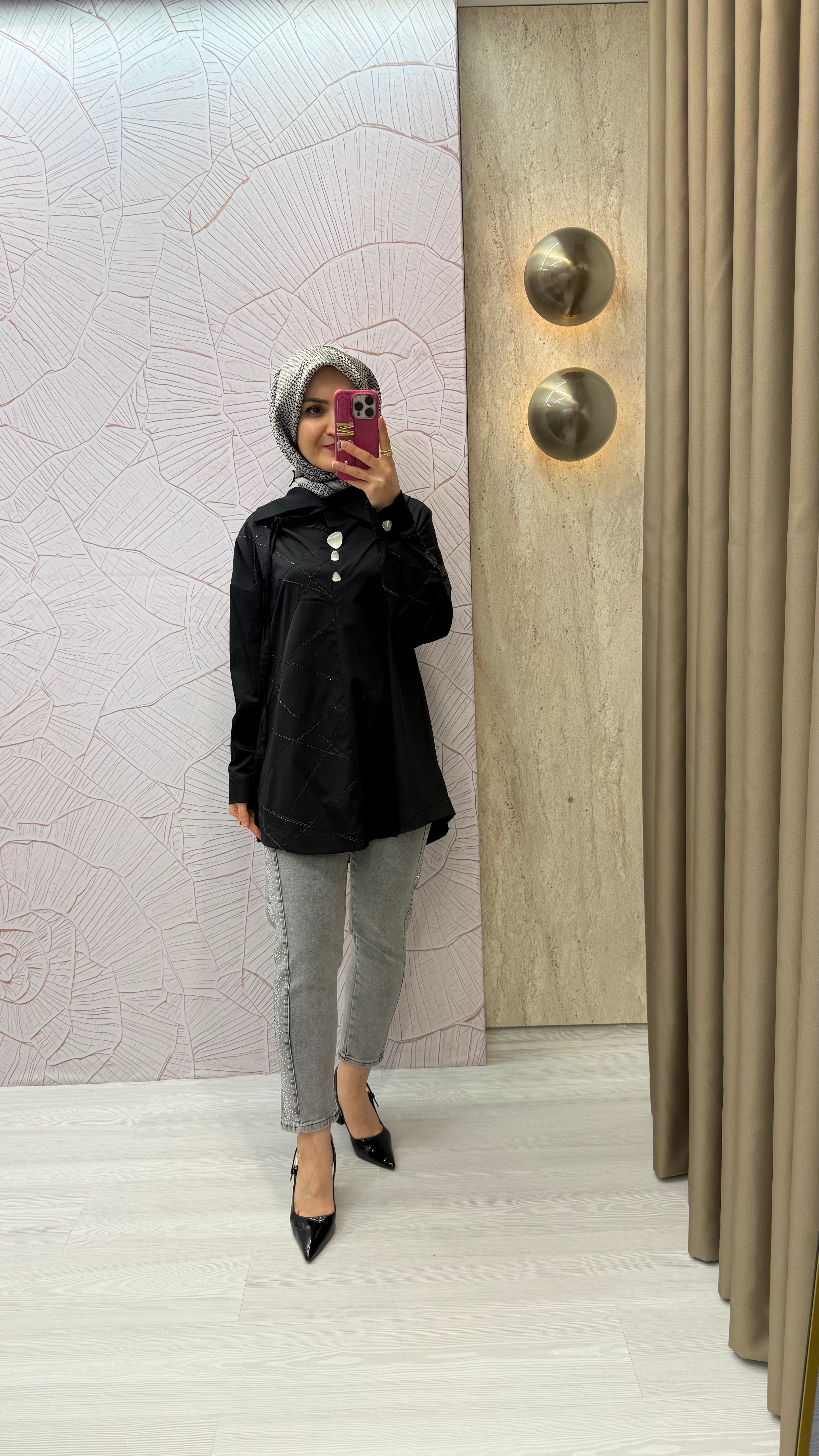 NİHAN Pul Dikişli Pamuk Tunik / 4232