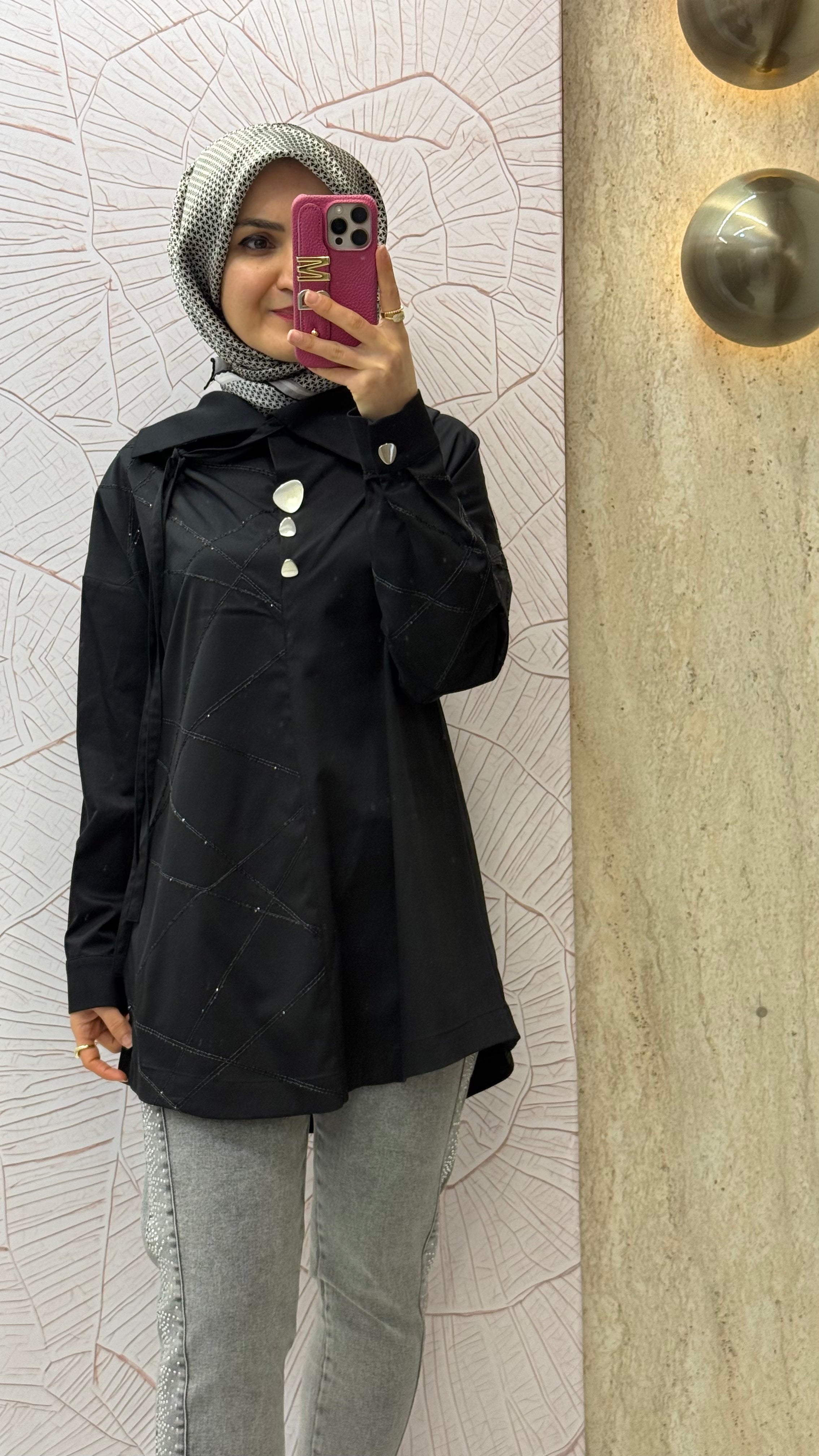 NİHAN Pul Dikişli Pamuk Tunik / 4232