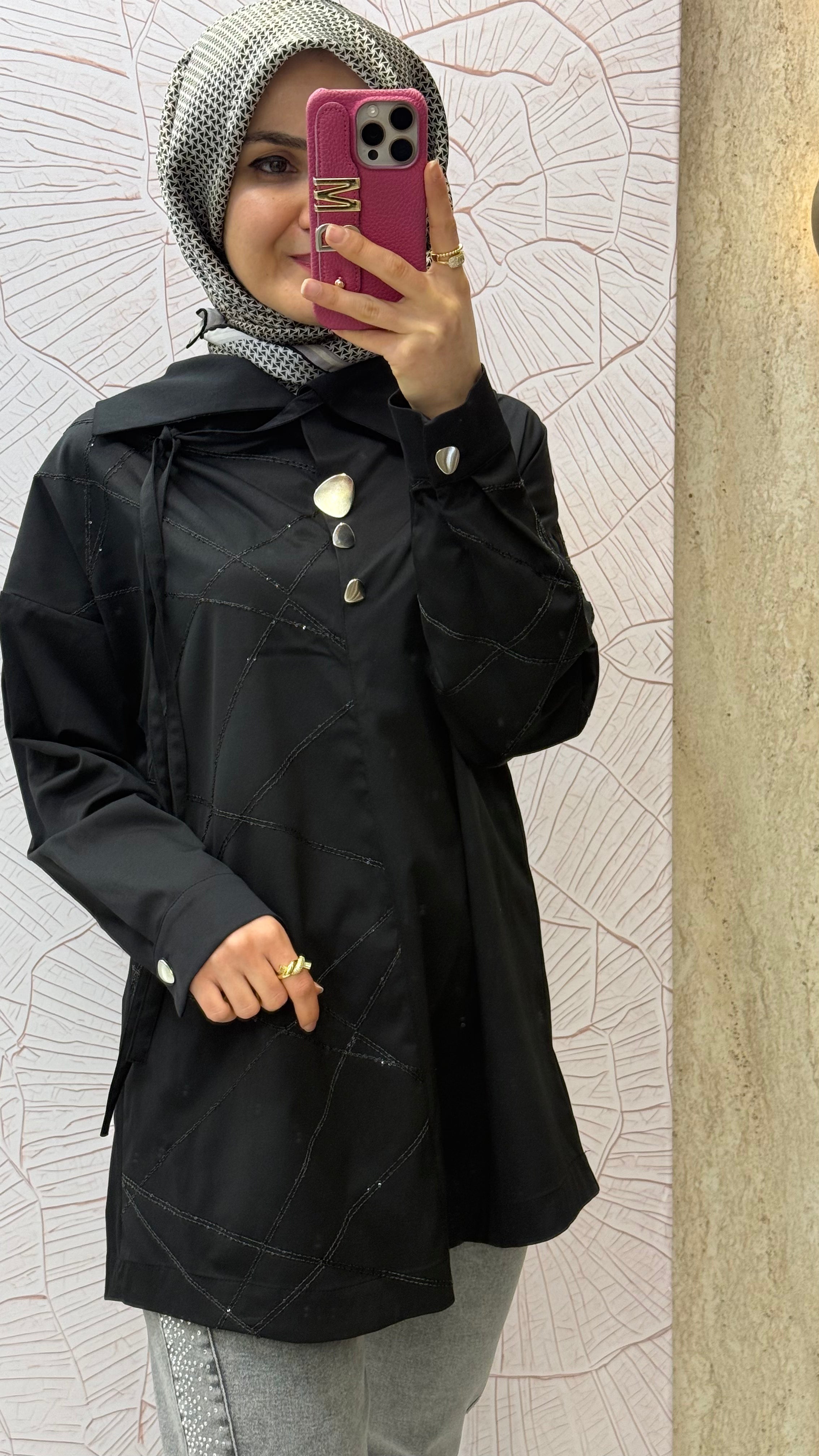 NİHAN Pul Dikişli Pamuk Tunik / 4232