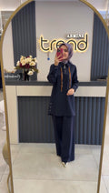 NİHAN Yaka Detaylı Pantolon Tunik Takım / 4081