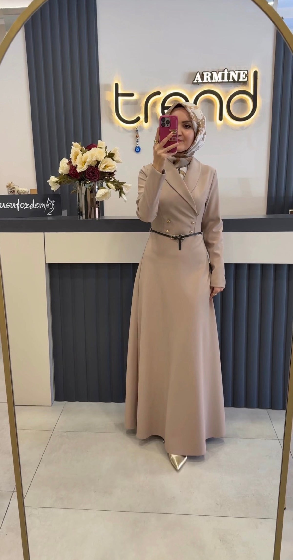 NİHAN Düğme Detaylı Elbise / 4097