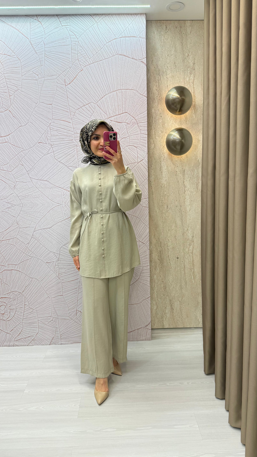 ARMİNE TREND Sahte Düğme Detaylı Beli İpli Pantolonlu İkili Takım / 26YT678