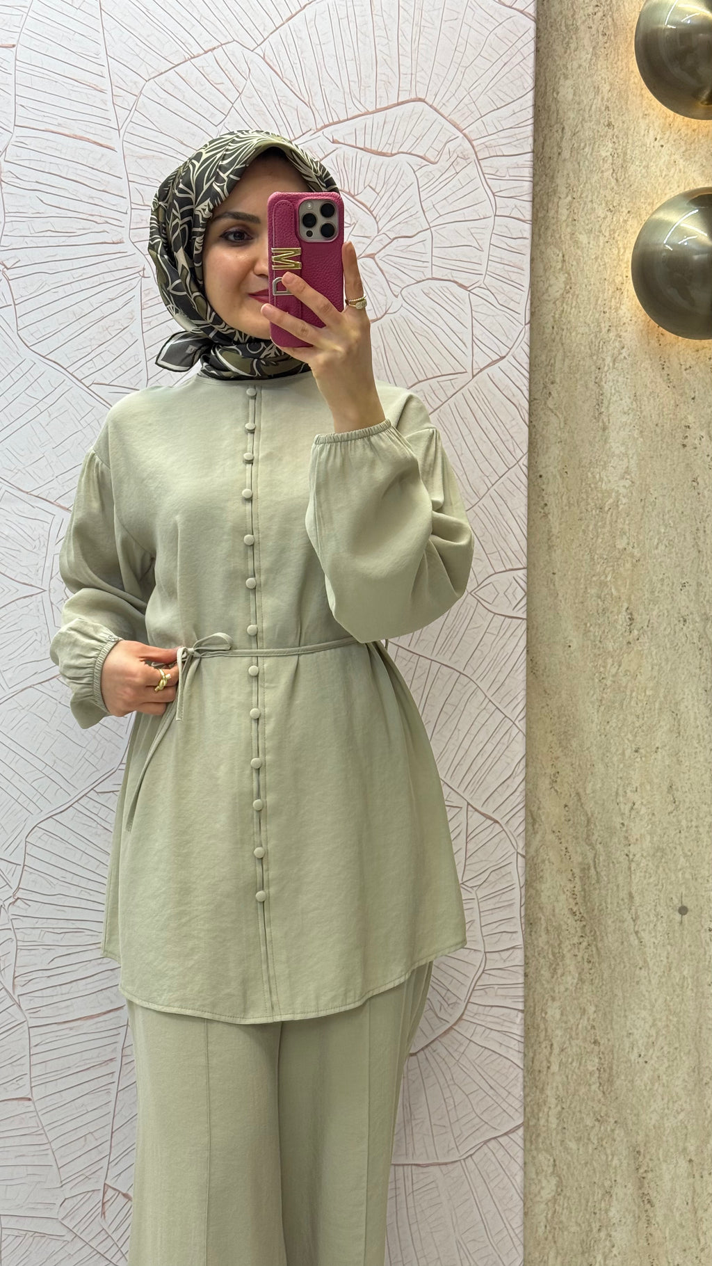 ARMİNE TREND Sahte Düğme Detaylı Beli İpli Pantolonlu İkili Takım / 26YT678