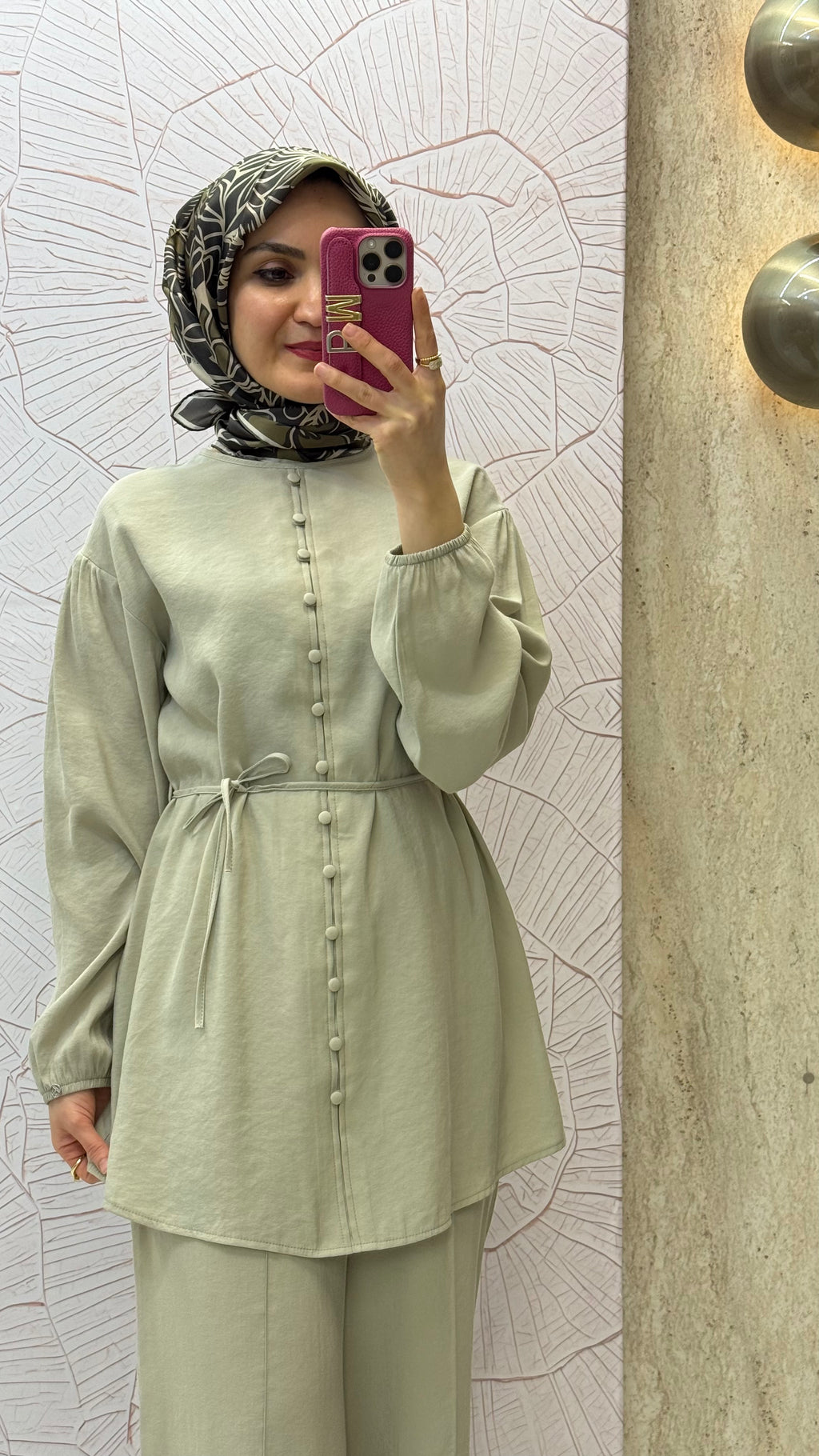 ARMİNE TREND Sahte Düğme Detaylı Beli İpli Pantolonlu İkili Takım / 26YT678