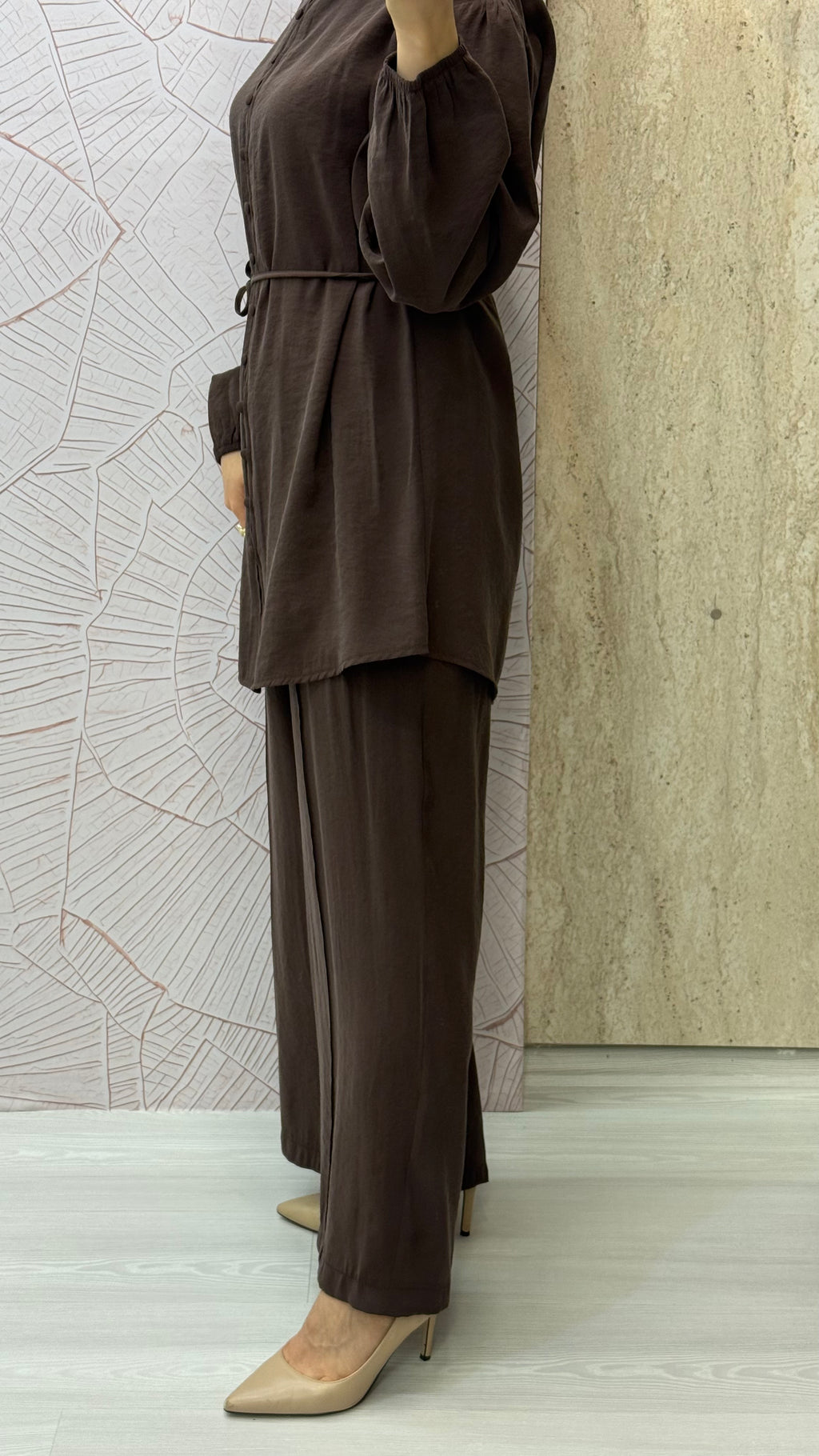ARMİNE TREND Sahte Düğme Detaylı Beli İpli Pantolonlu İkili Takım / 26YT678