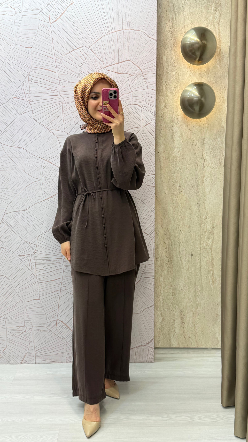 ARMİNE TREND Sahte Düğme Detaylı Beli İpli Pantolonlu İkili Takım / 26YT678