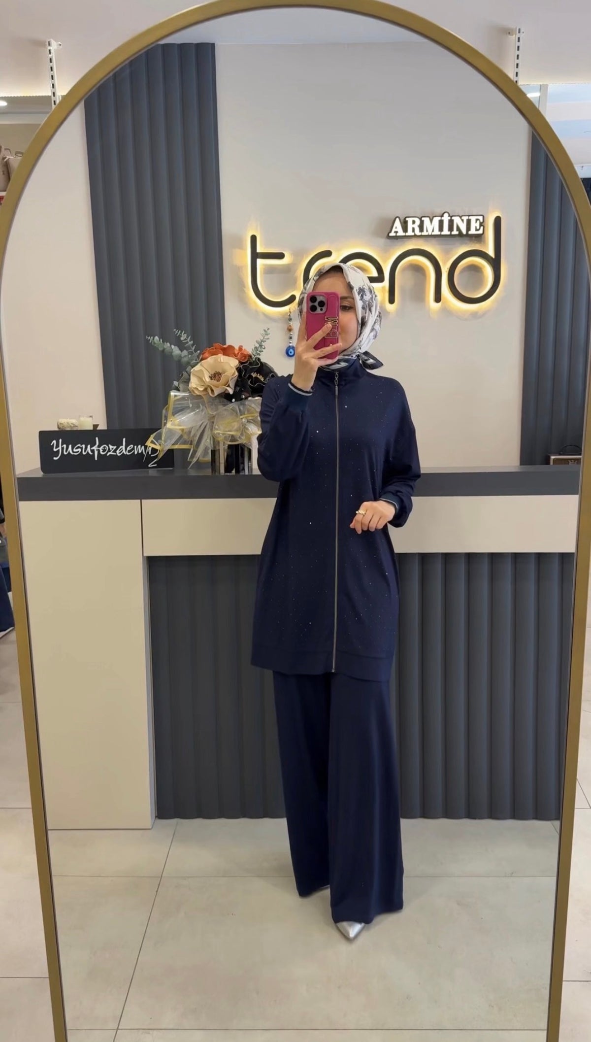 NİHAN Taş Detaylı Pantolon Tunik Takım / 2096