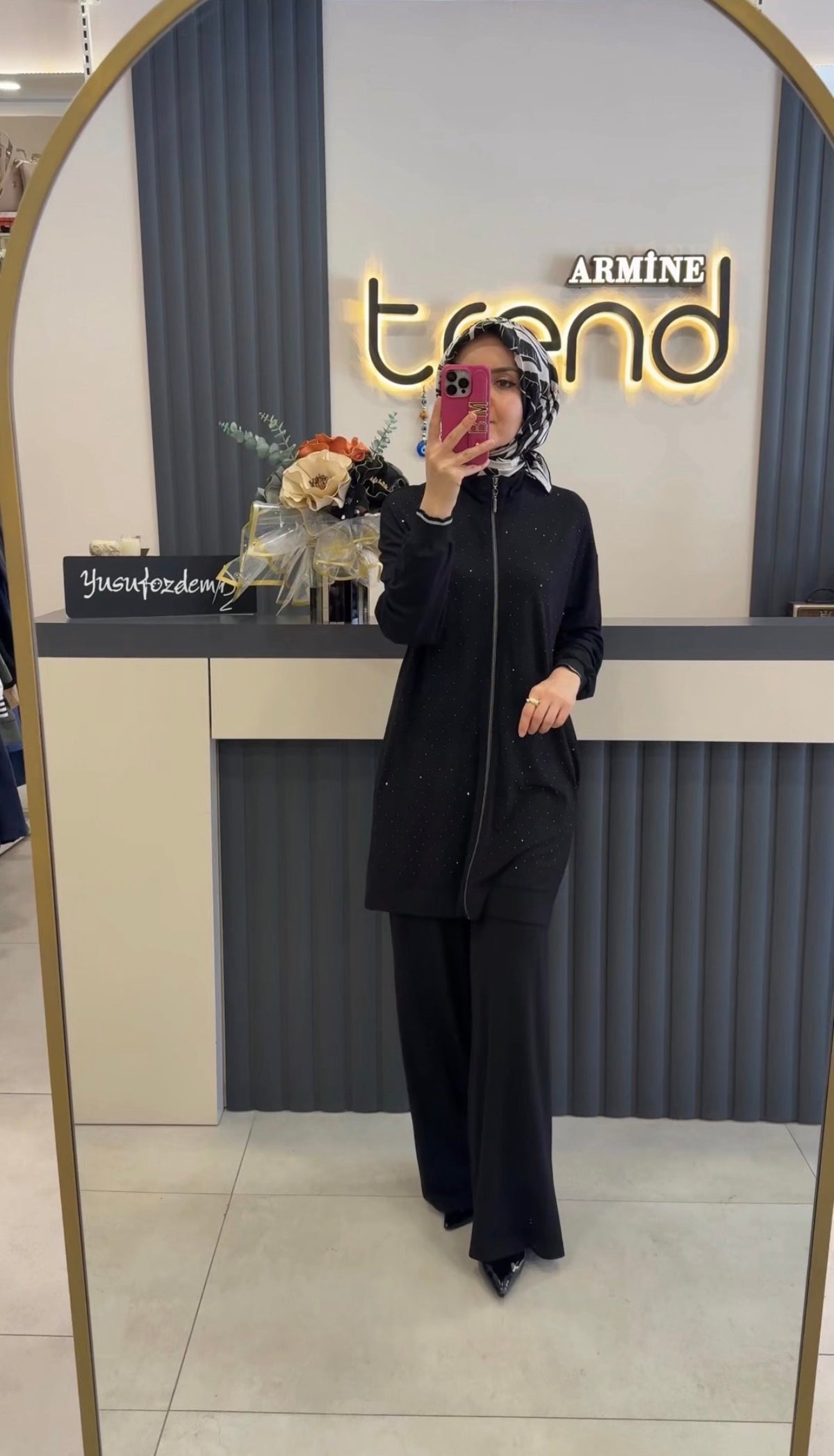 NİHAN Taş Detaylı Pantolon Tunik Takım / 2096