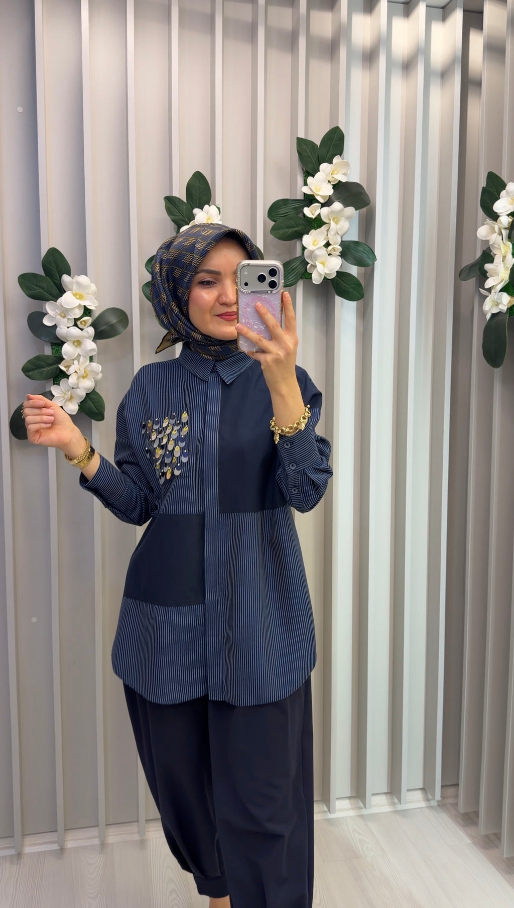 KAYRA %100 Lyocell Payet İşlemeli Tunik / 81021