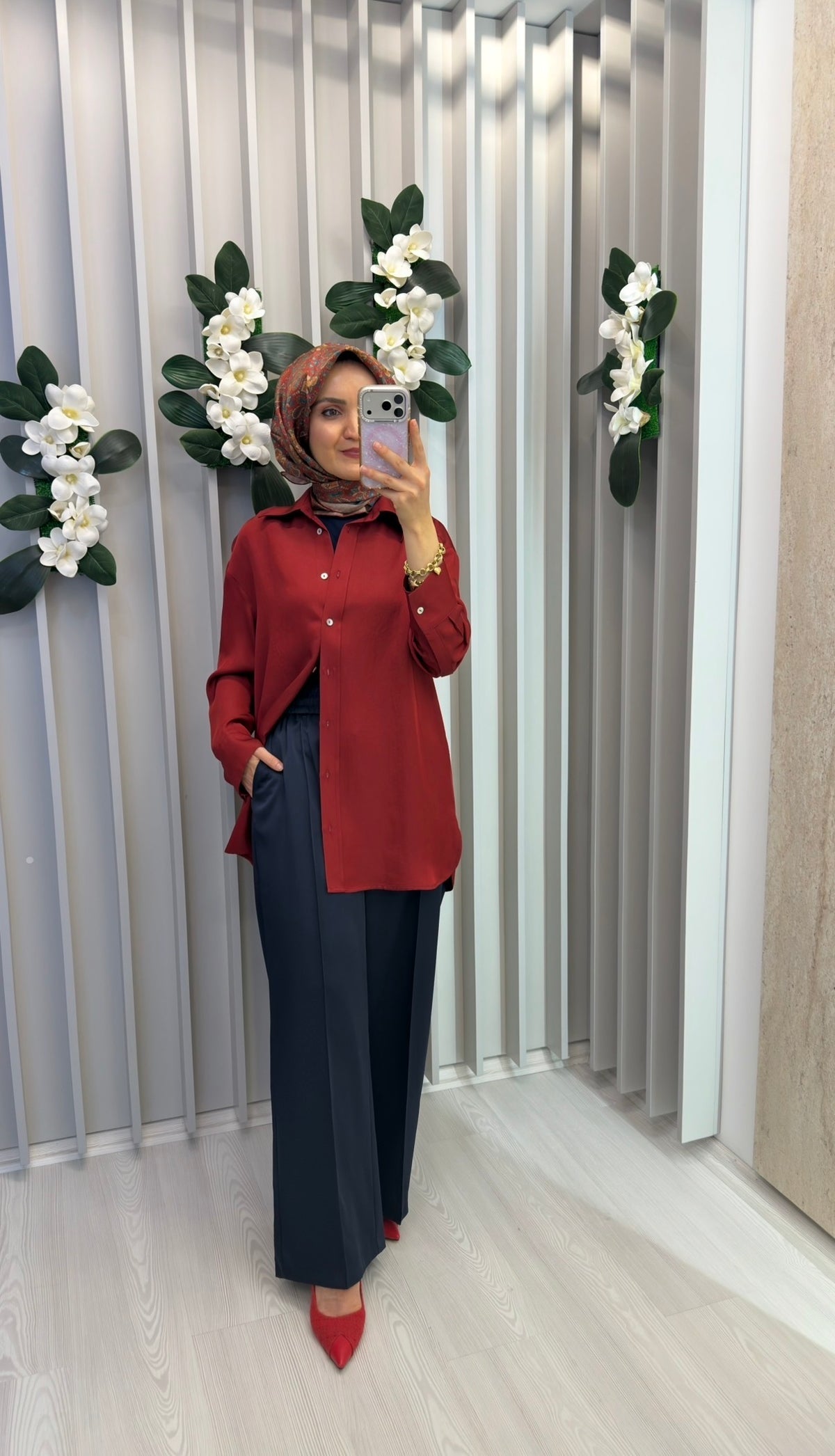 TERZİ DÜKKANI Lilac Asetat Gömlek / 4765