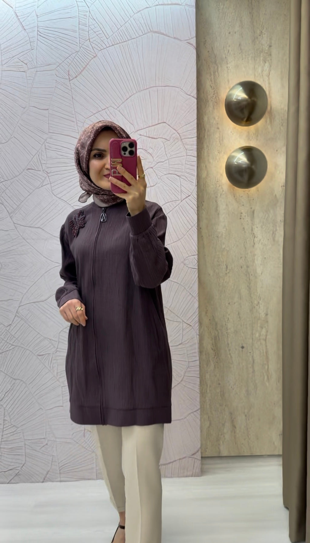 ARMİNE TREND Çiçek Desenli İnce Ceket / 26YT520