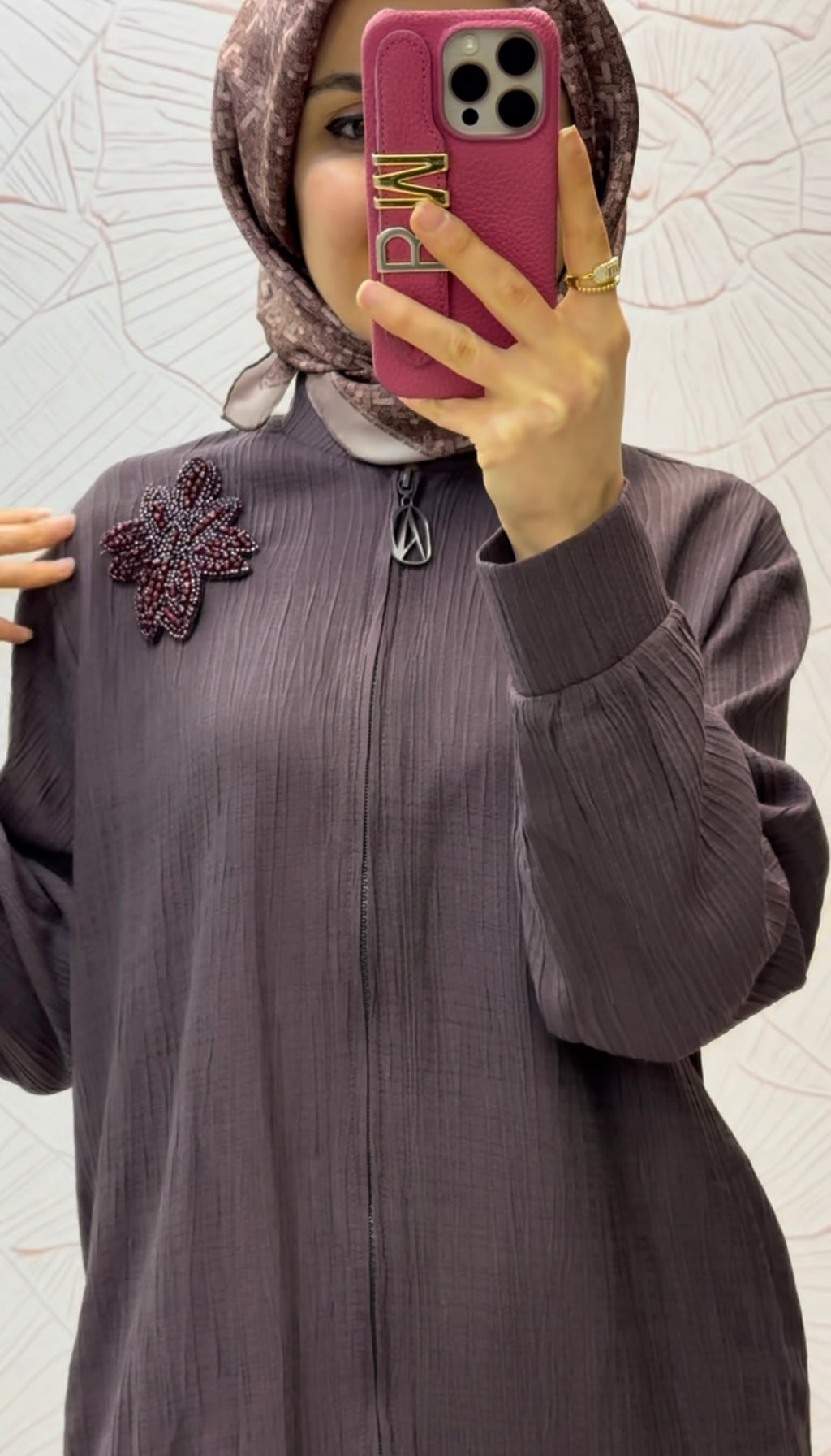 ARMİNE TREND Çiçek Desenli İnce Ceket / 26YT520