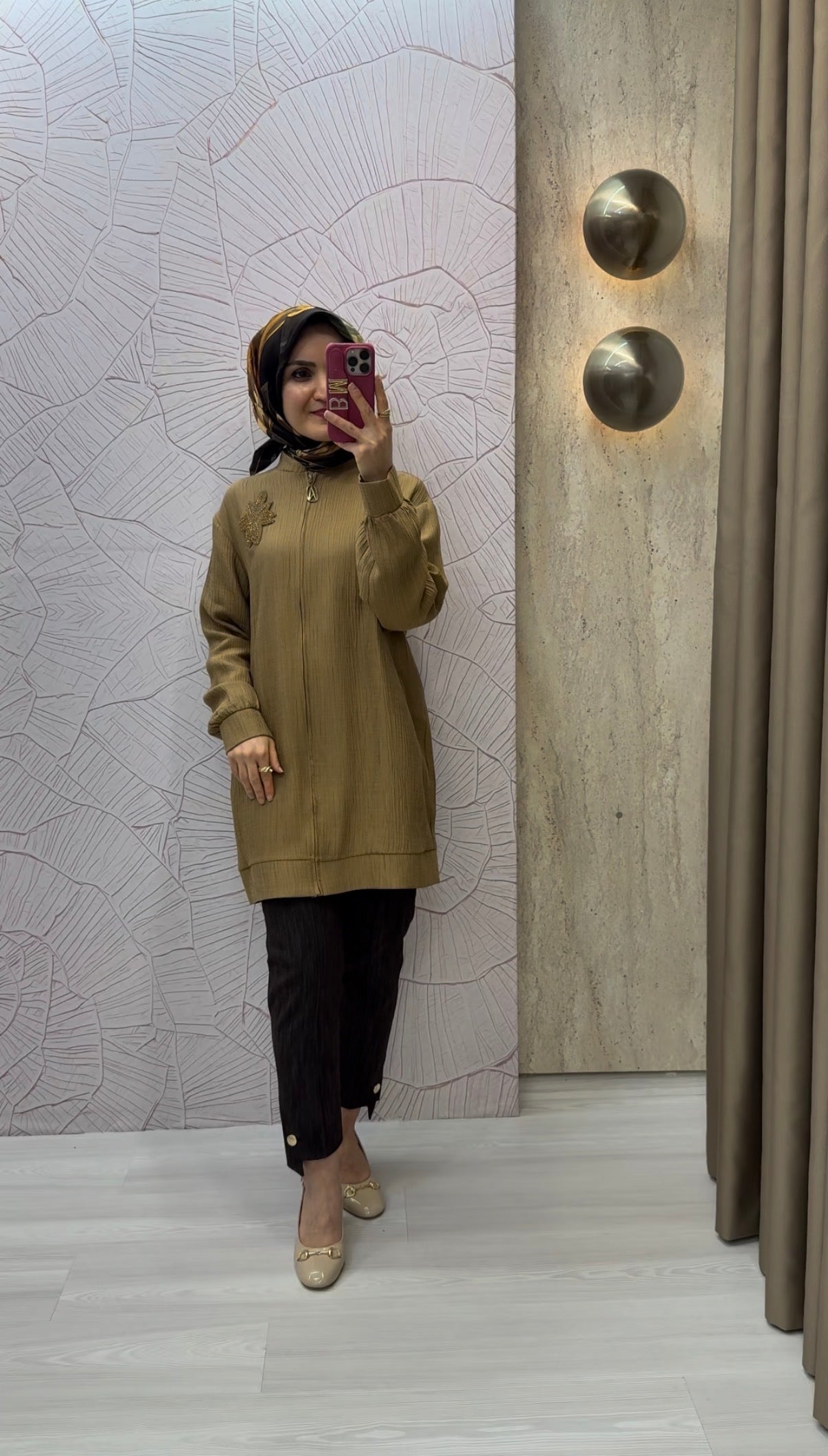 ARMİNE TREND Çiçek Desenli İnce Ceket / 26YT520