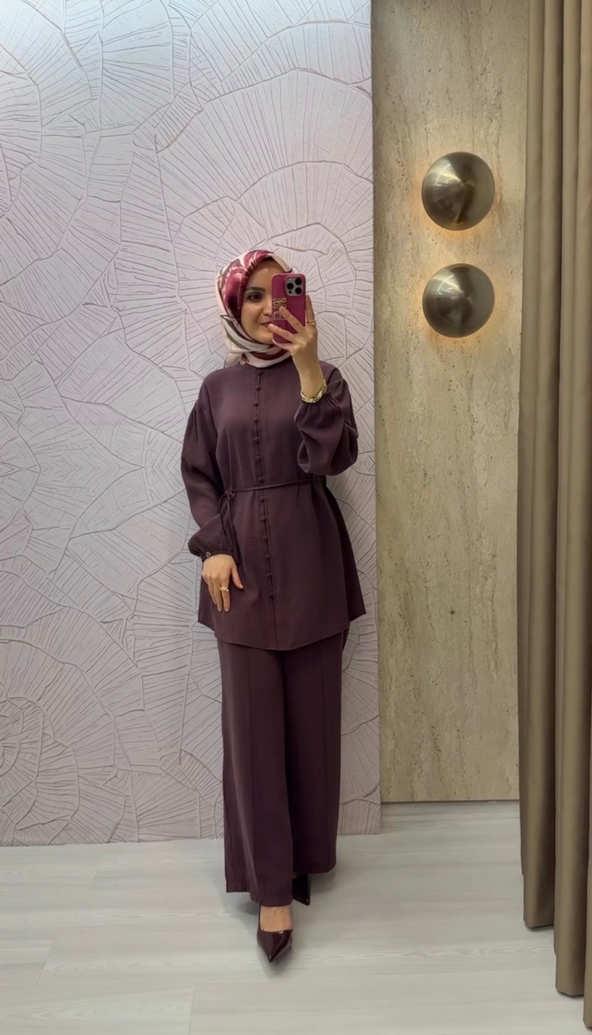 ARMİNE TREND Sahte Düğme Detaylı Beli İpli Pantolonlu İkili Takım / 26YT678