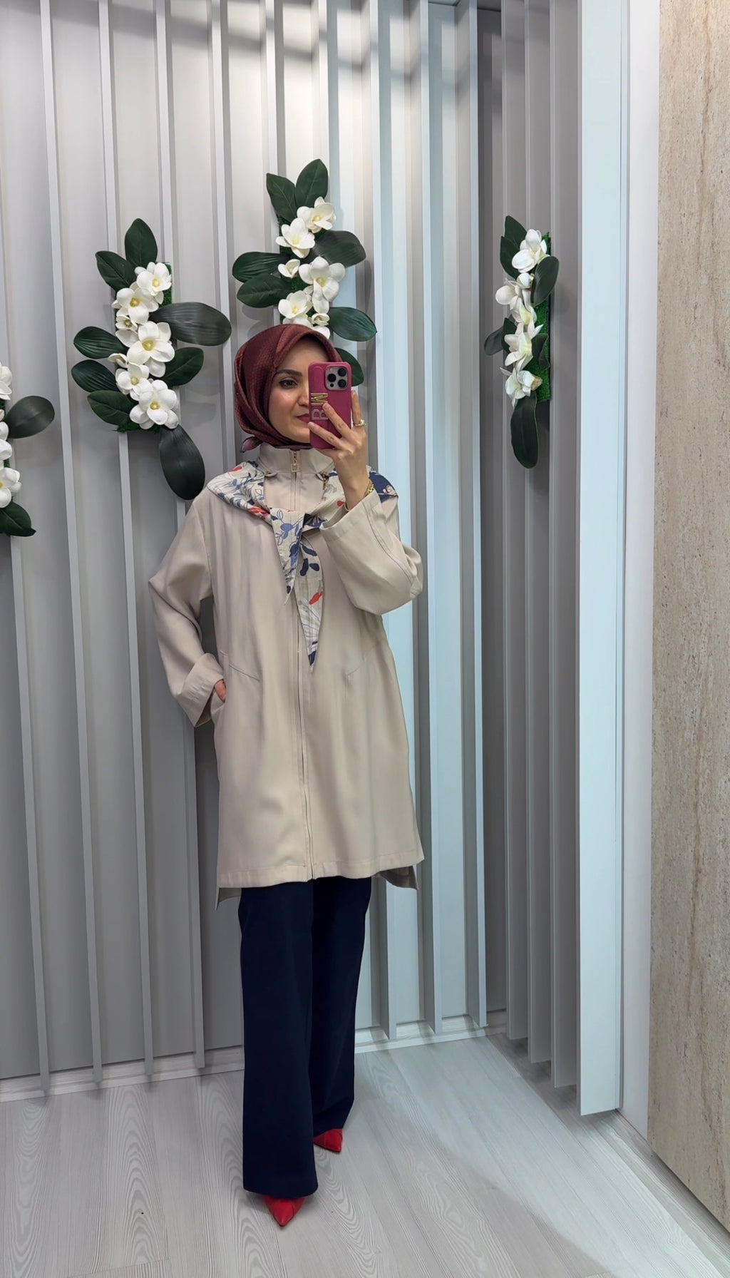 NİHAN Fular Kapşonlu Oversize Tencel Kap / 4129