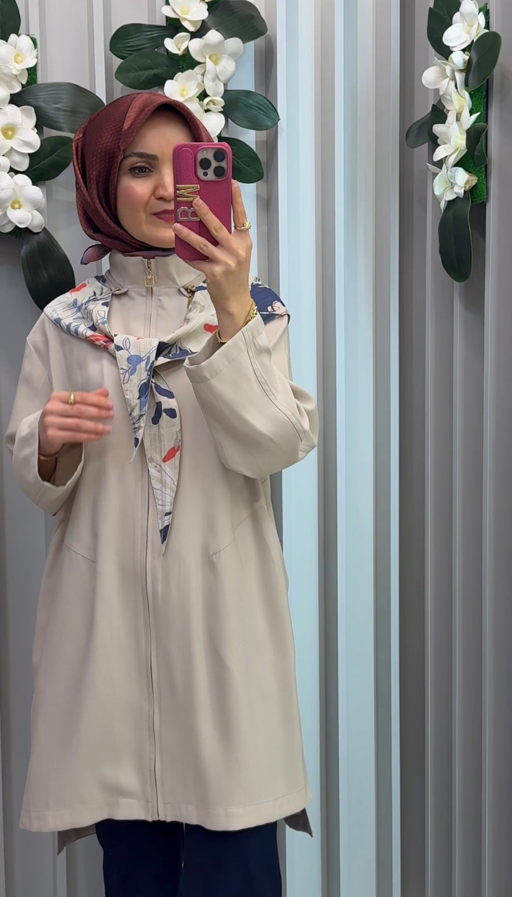 NİHAN Fular Kapşonlu Oversize Tencel Kap / 4129
