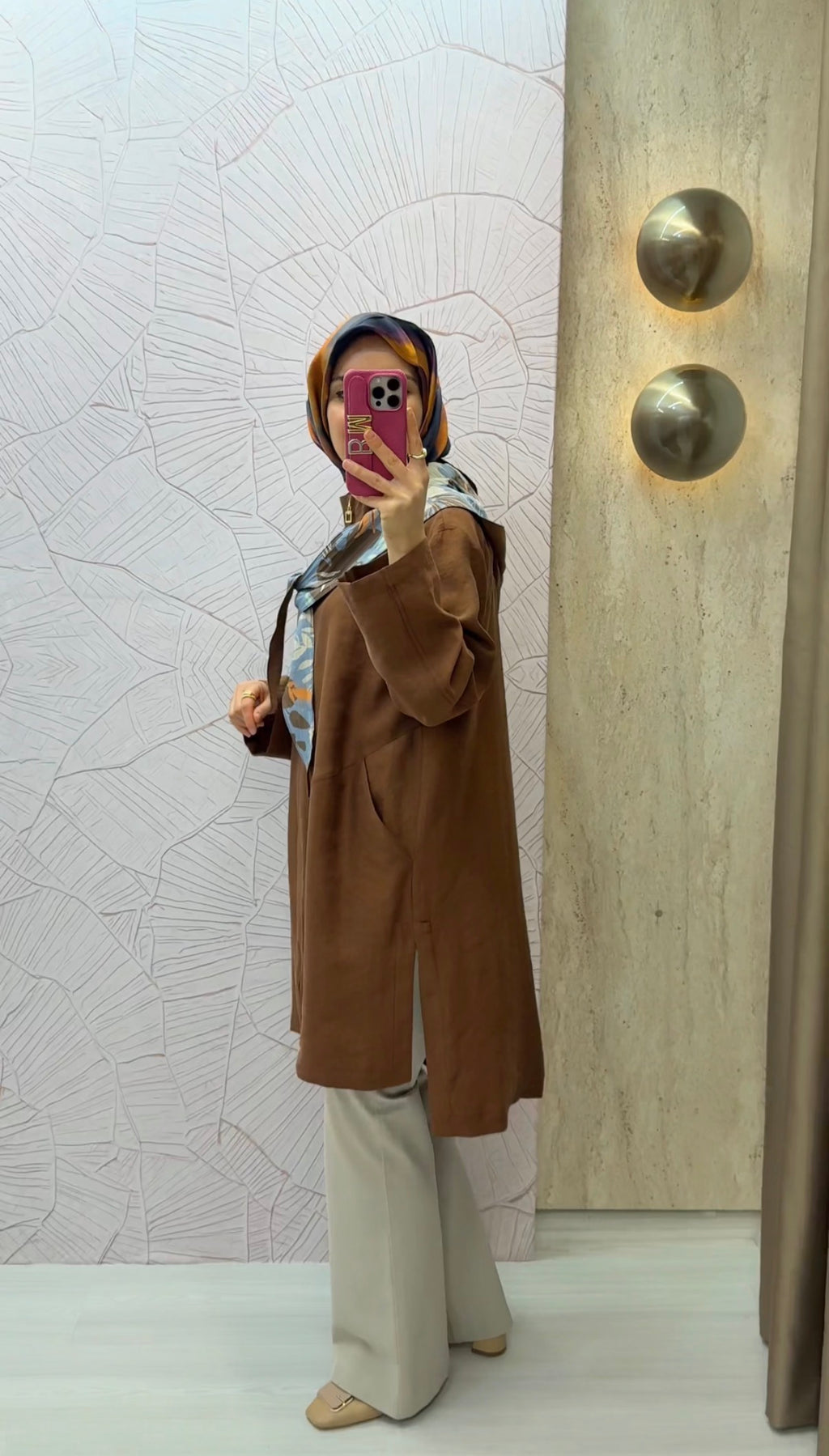 NİHAN Fular Kapşonlu Oversize Tencel Kap / 4129
